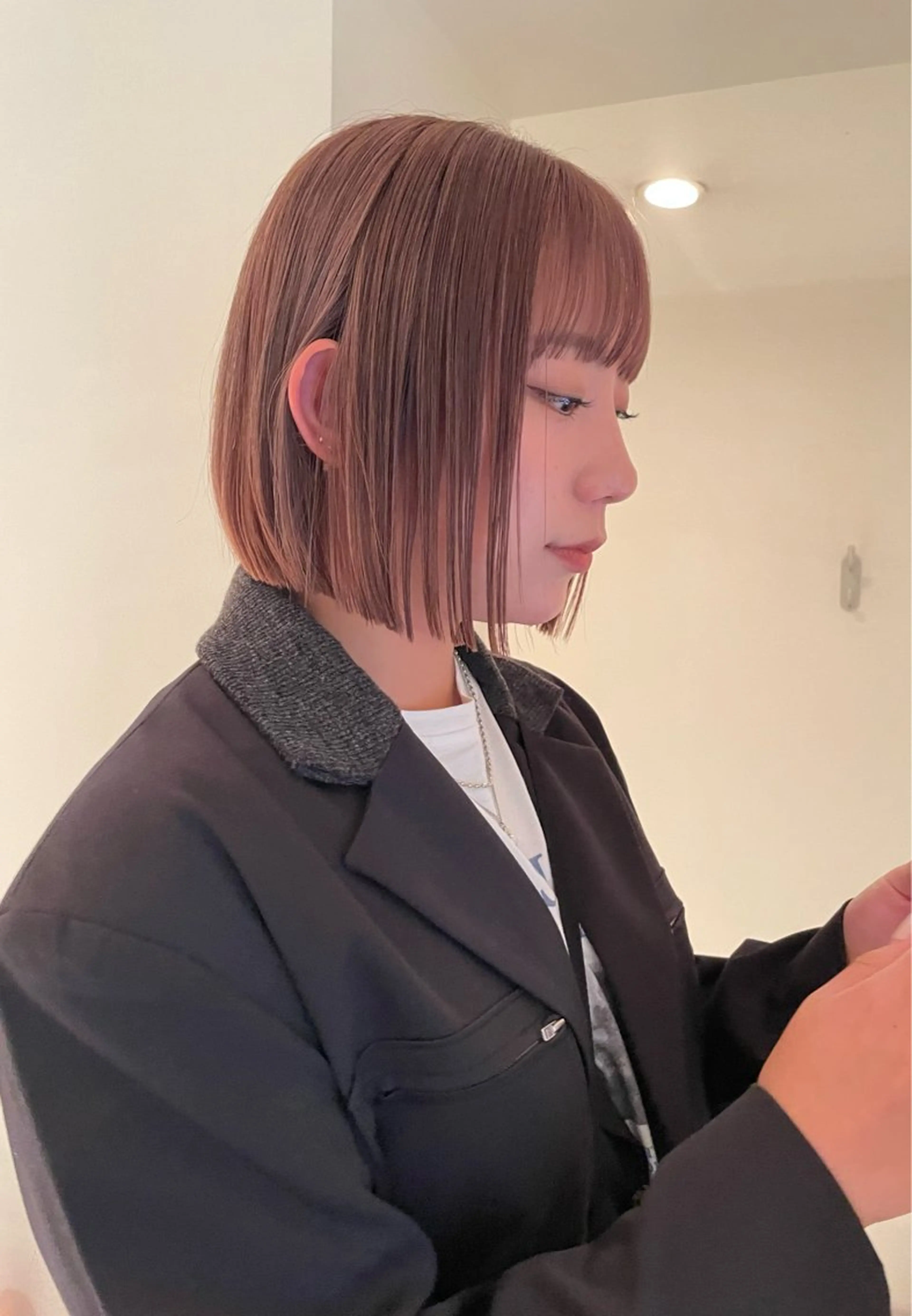 ショート カラー ヘアカラー トリートメント chiharu ボブ/レイヤーのヘアスタイル