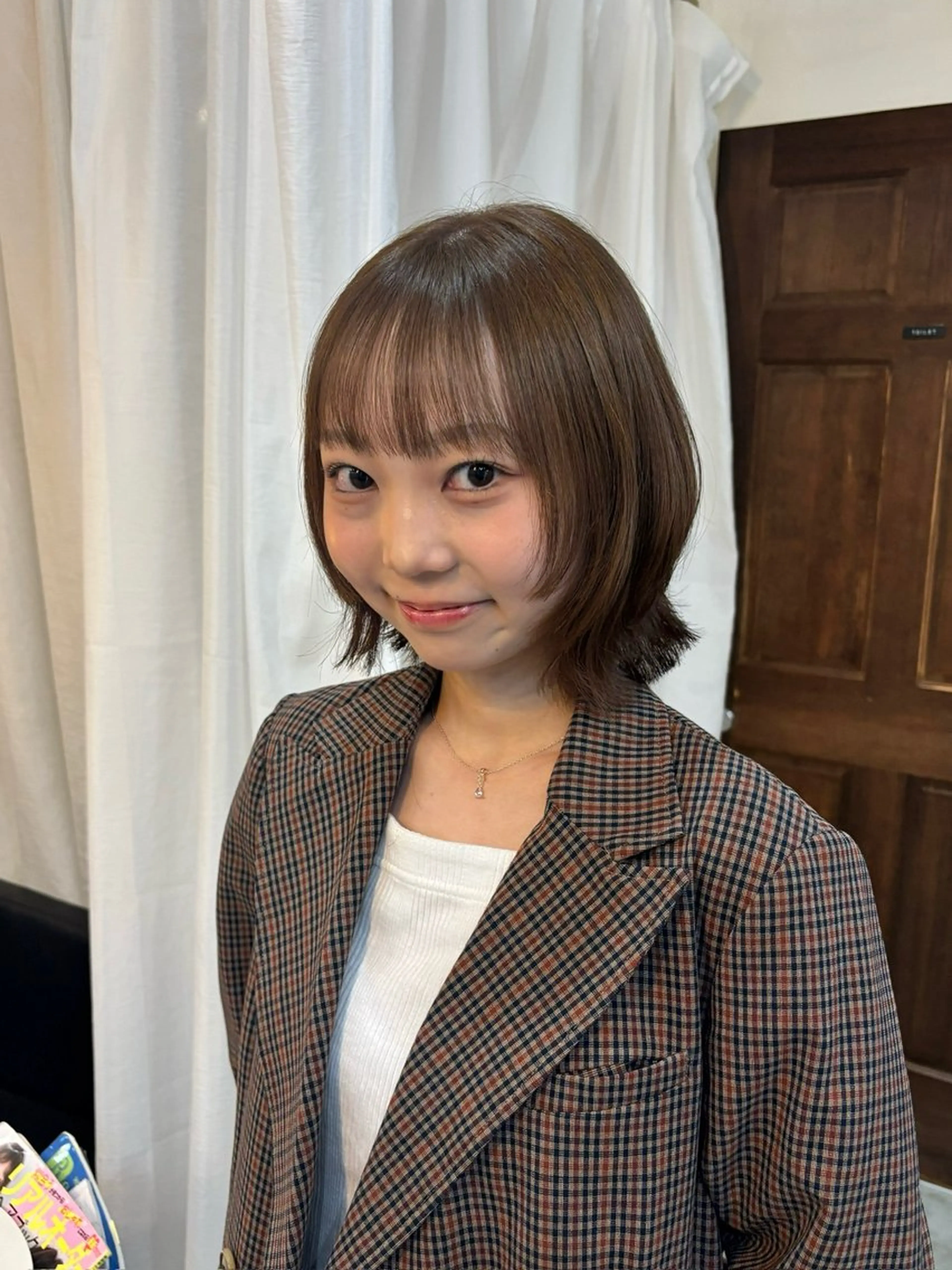 ミディアム ボブ ウルフカット ウルフボブ カット ヘアカラー トリートメント ボブ/可愛いスタイル ⠀ゆらのヘアスタイル