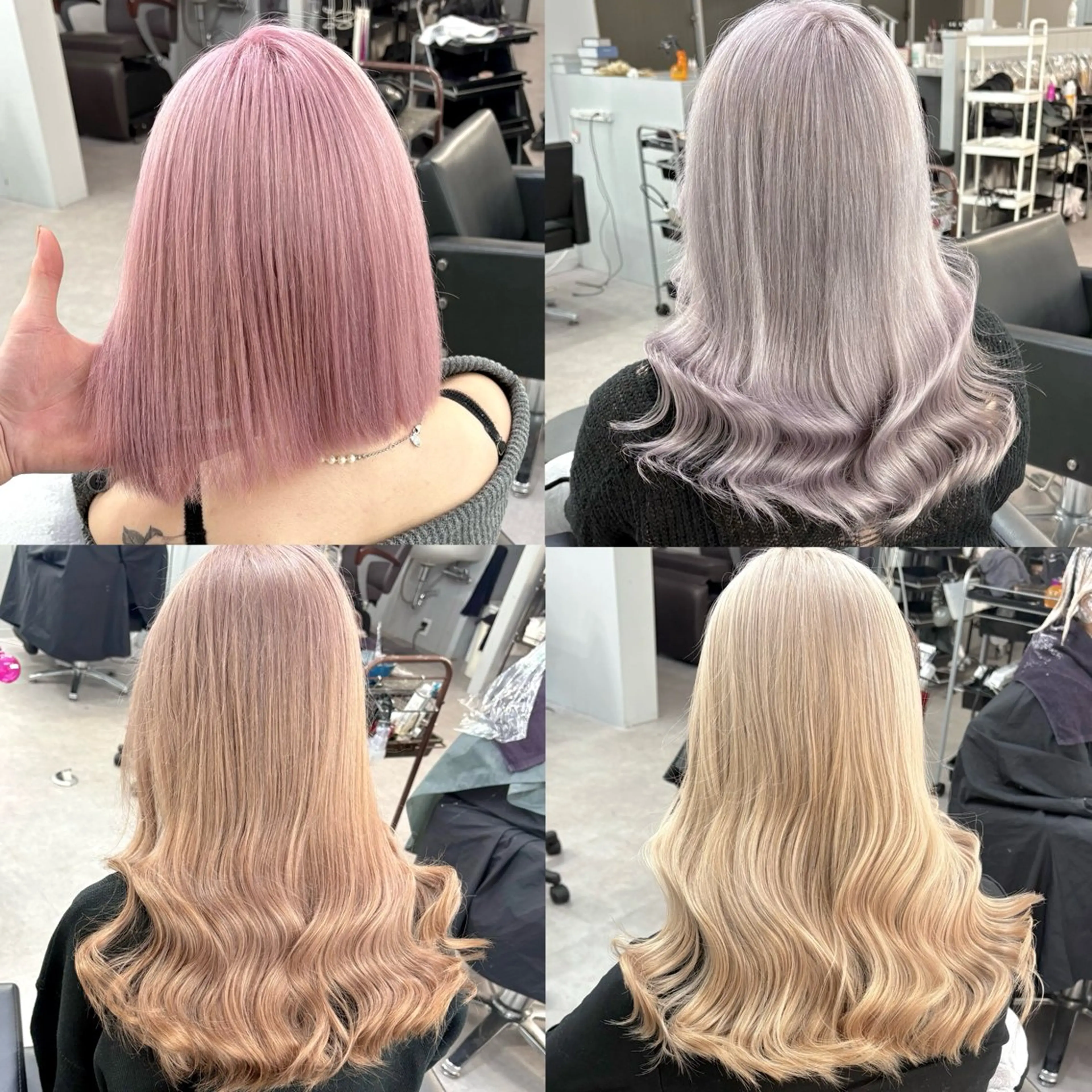 ロング カラー ヘアカラー 大阪ケアブリーチ/ ミルクティーベージュのヘアスタイル