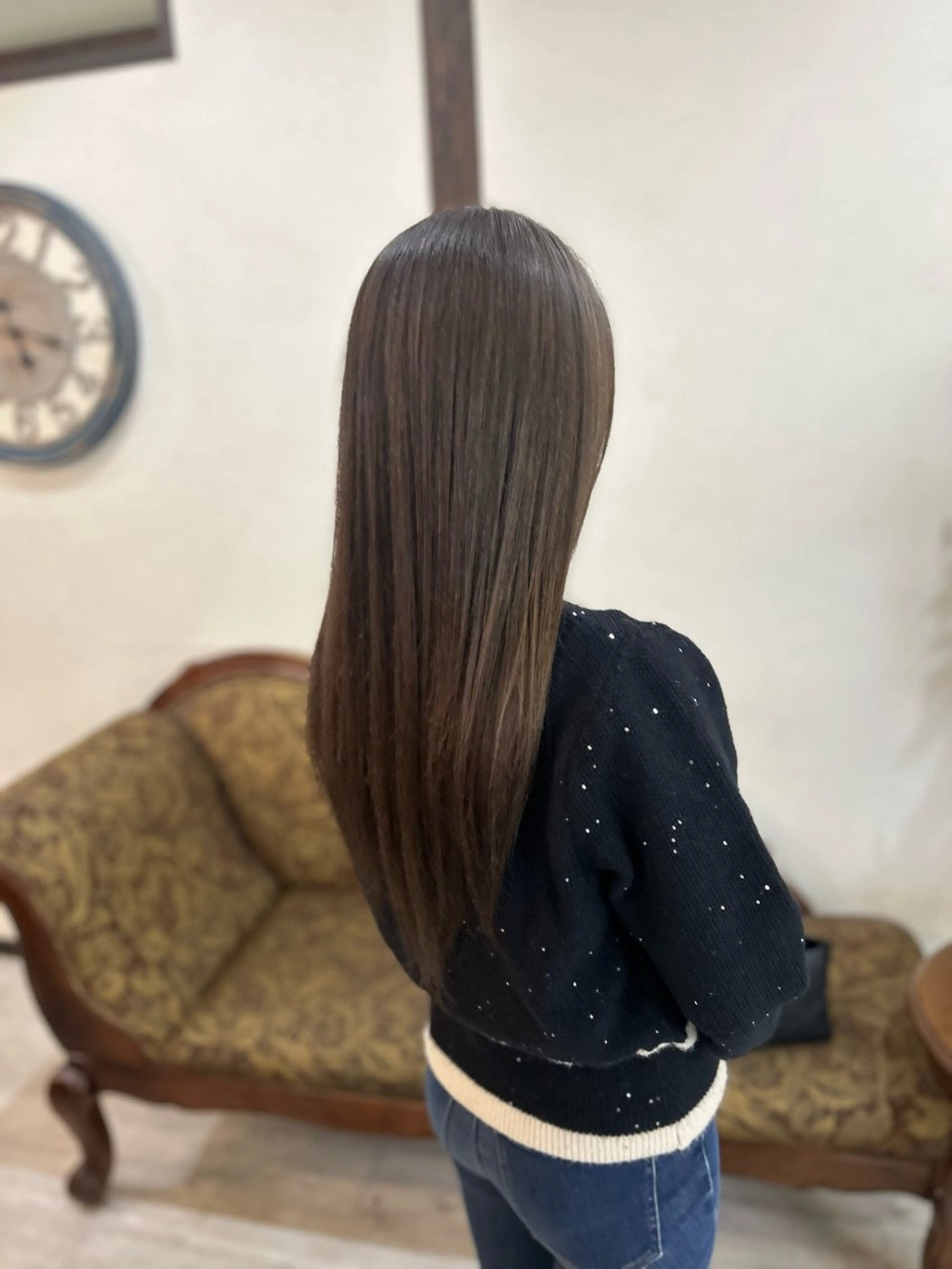 ロング カラー 赤星 さえのヘアスタイル