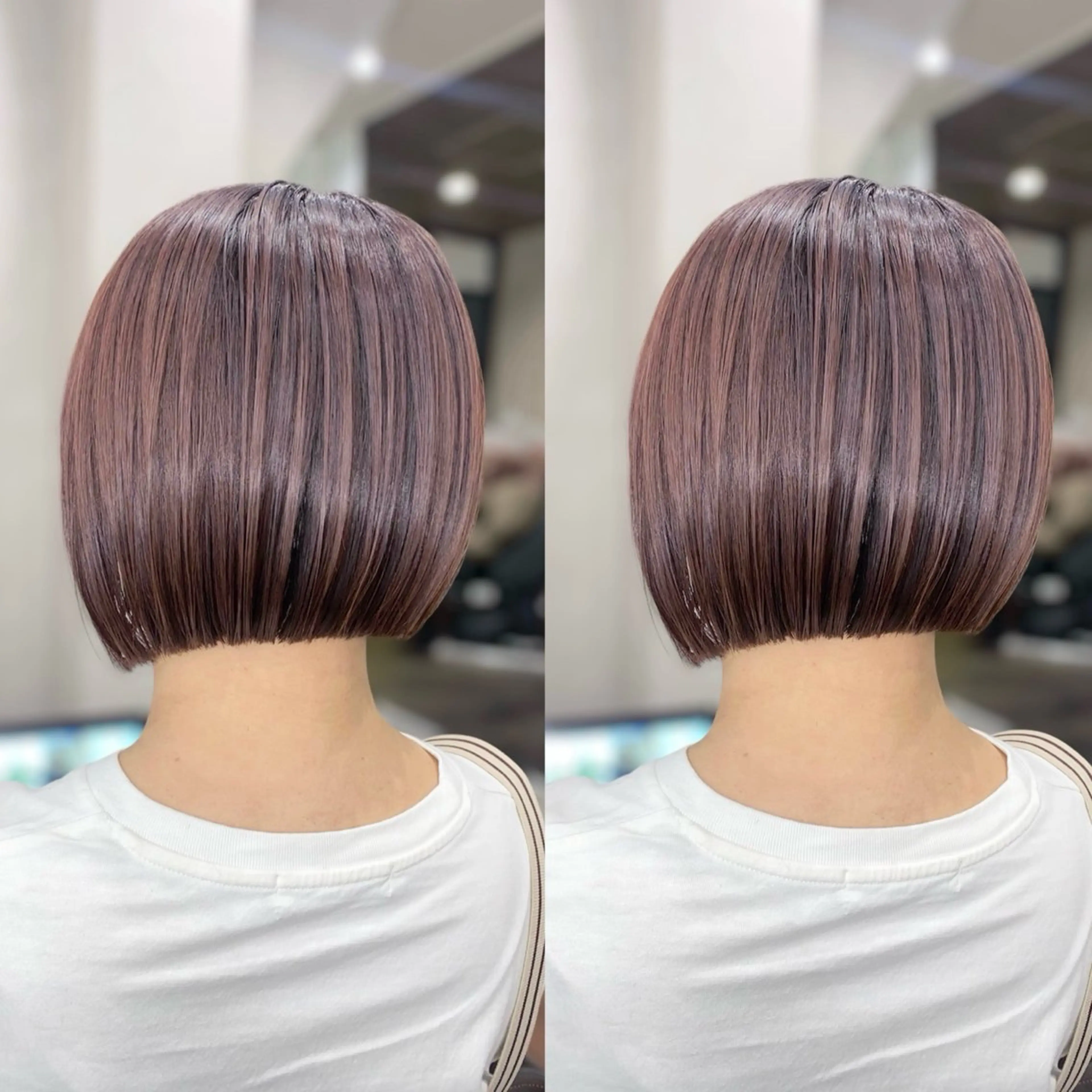ミディアム カラー カット ヘアカラー トリートメント ＳＨＩ ＺＵのヘアスタイル