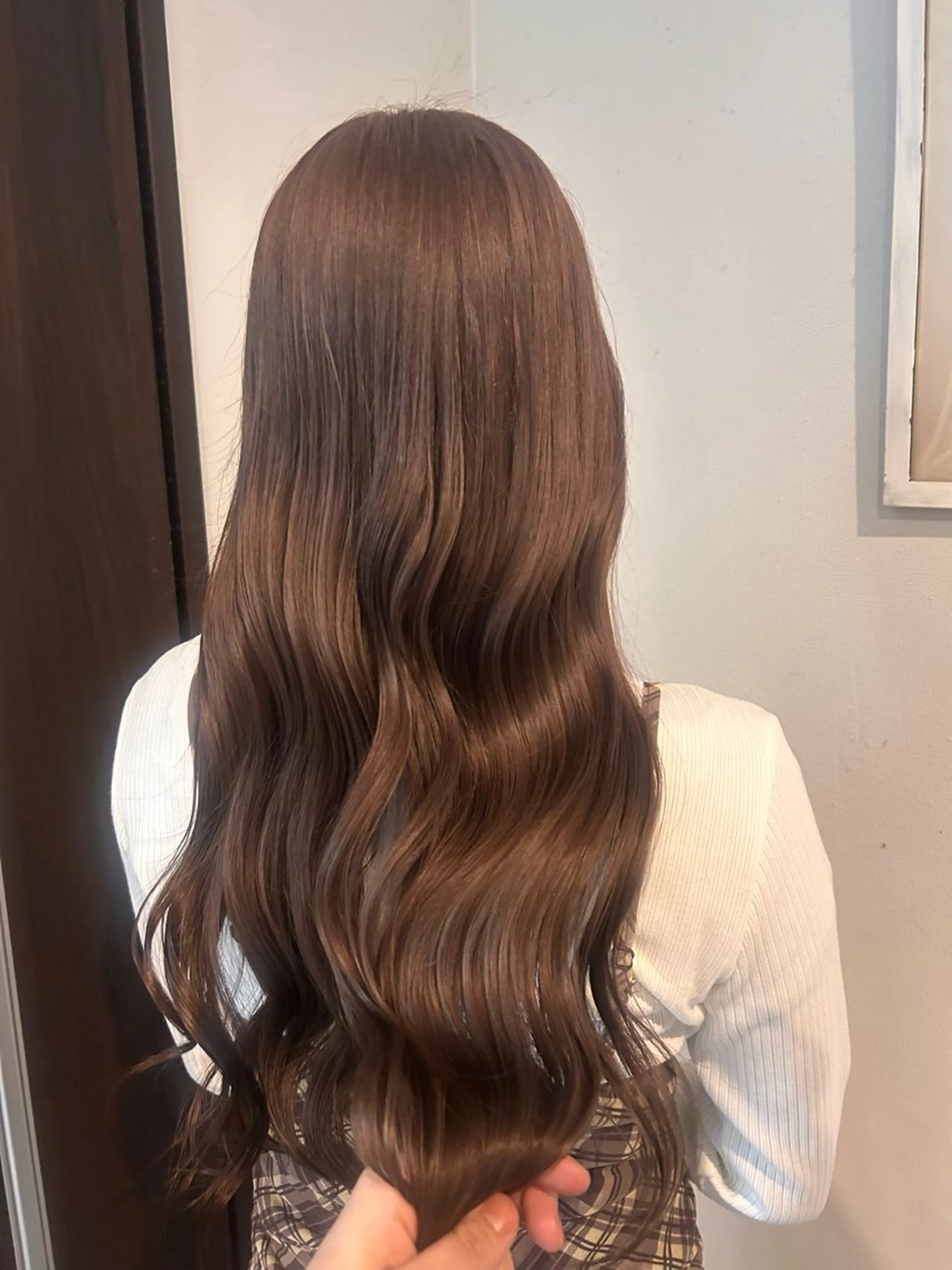 ロング カラー ブリーチ ブラウンカラー 透明感カラー カット ブリーチ透明感カラー 🍀mizuki🍀のヘアスタイル