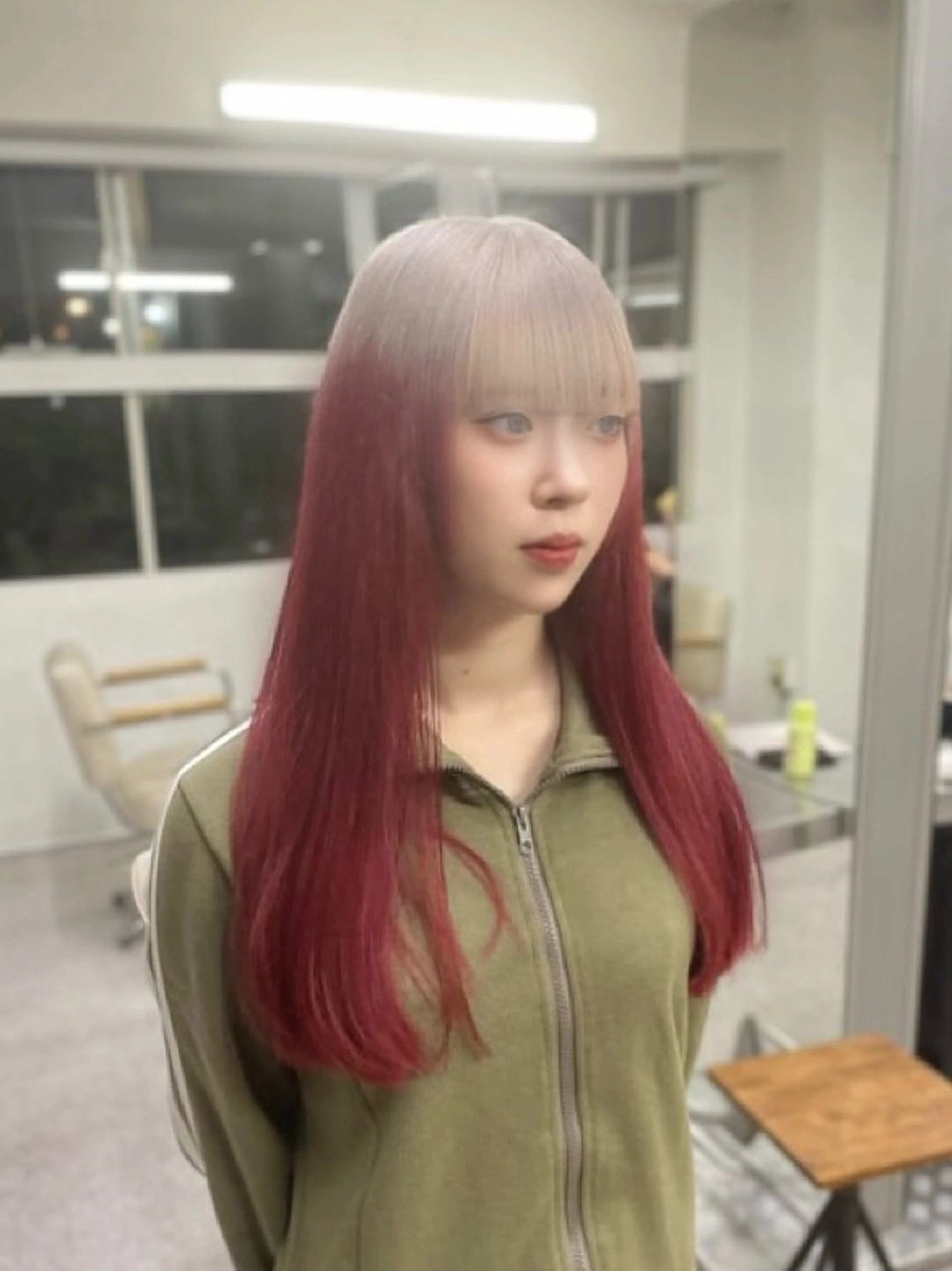 ロング カラー カット ヘアカラー トリートメント ウルフレイヤー エクステ/kokiのヘアスタイル