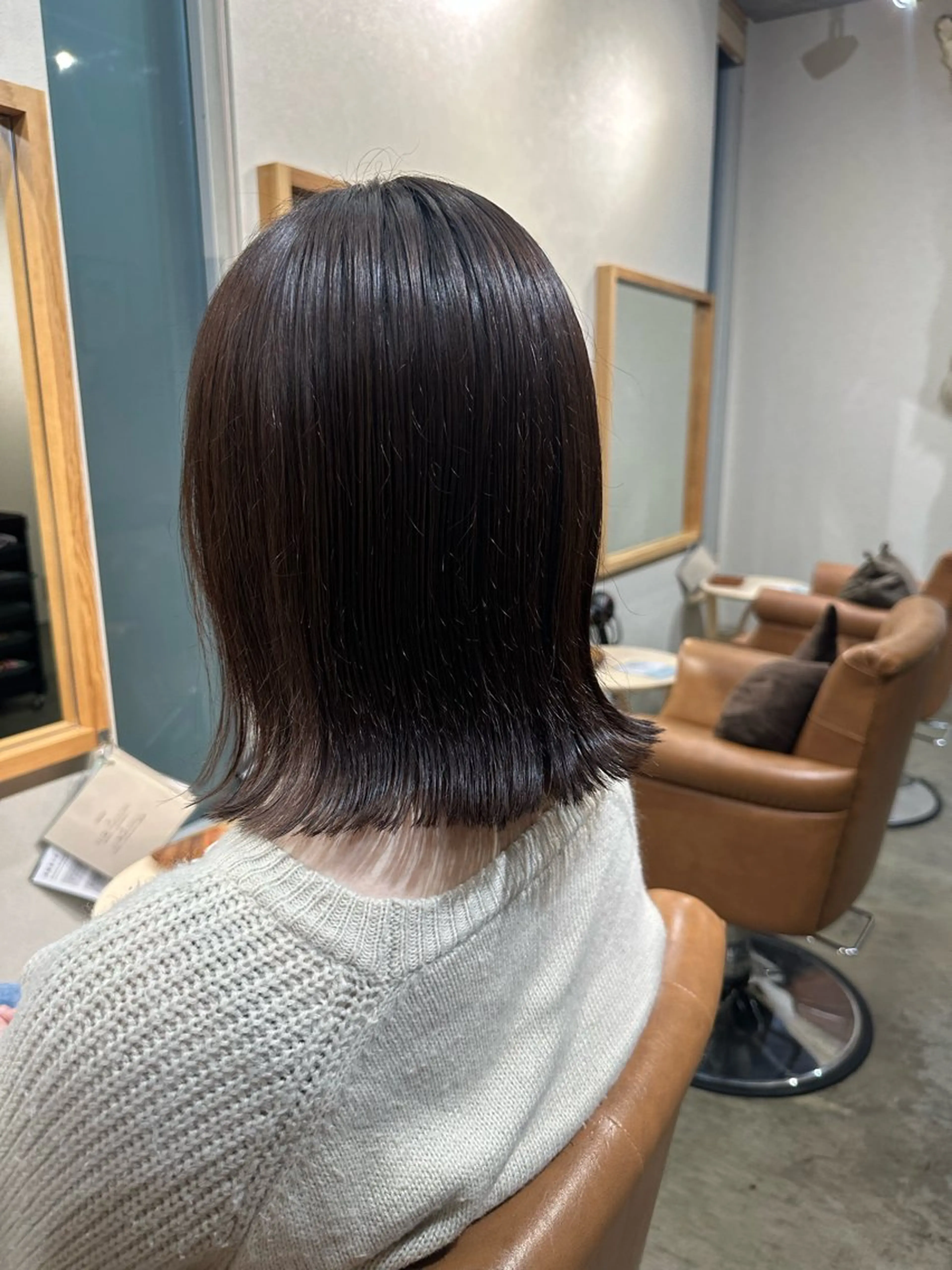 ミディアム カラー ヘアカラー 大石 楓のヘアスタイル