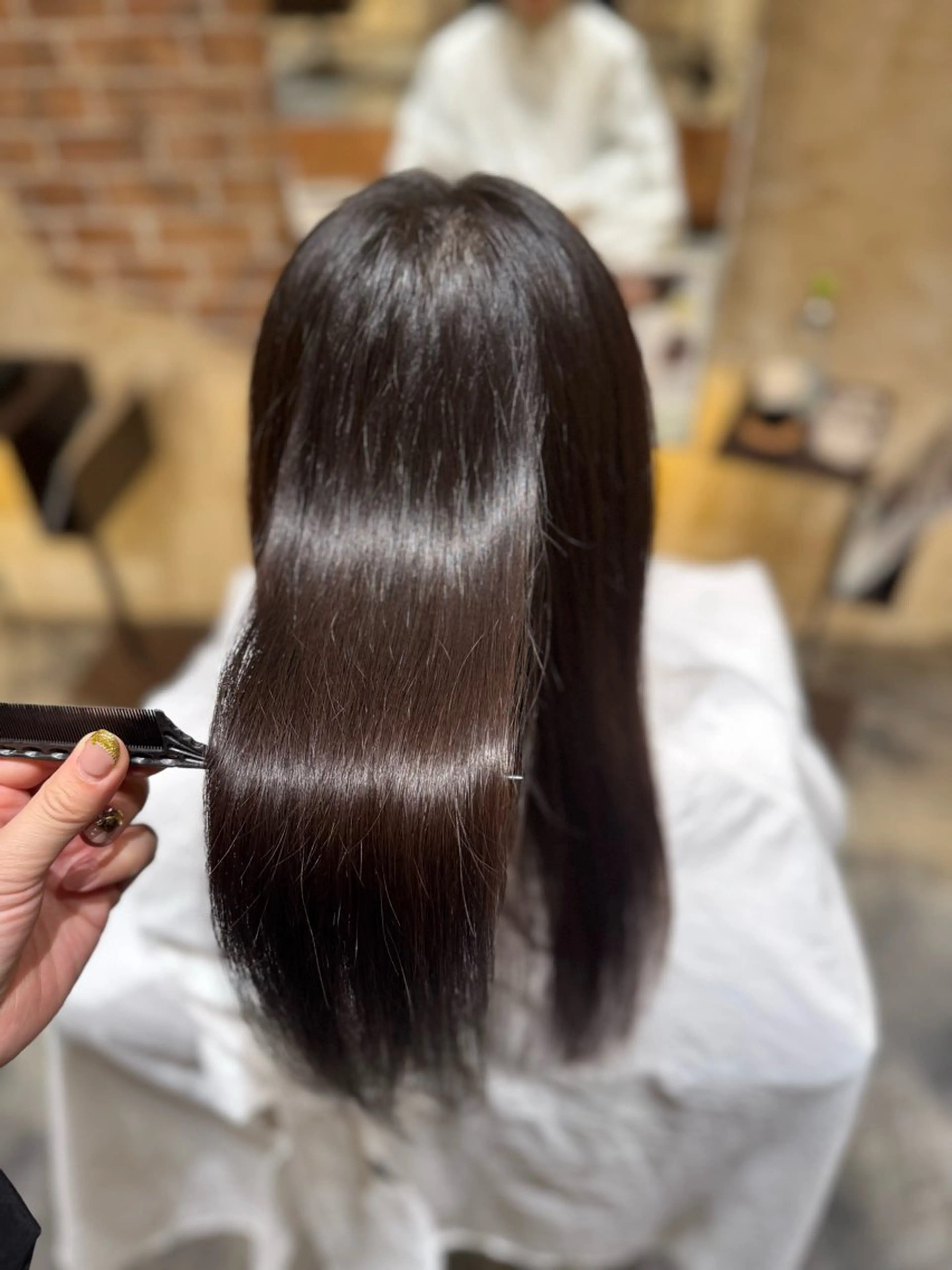 セミロング カット 縮毛矯正 ノンダメージサロン/ 豊中/美容室のヘアスタイル