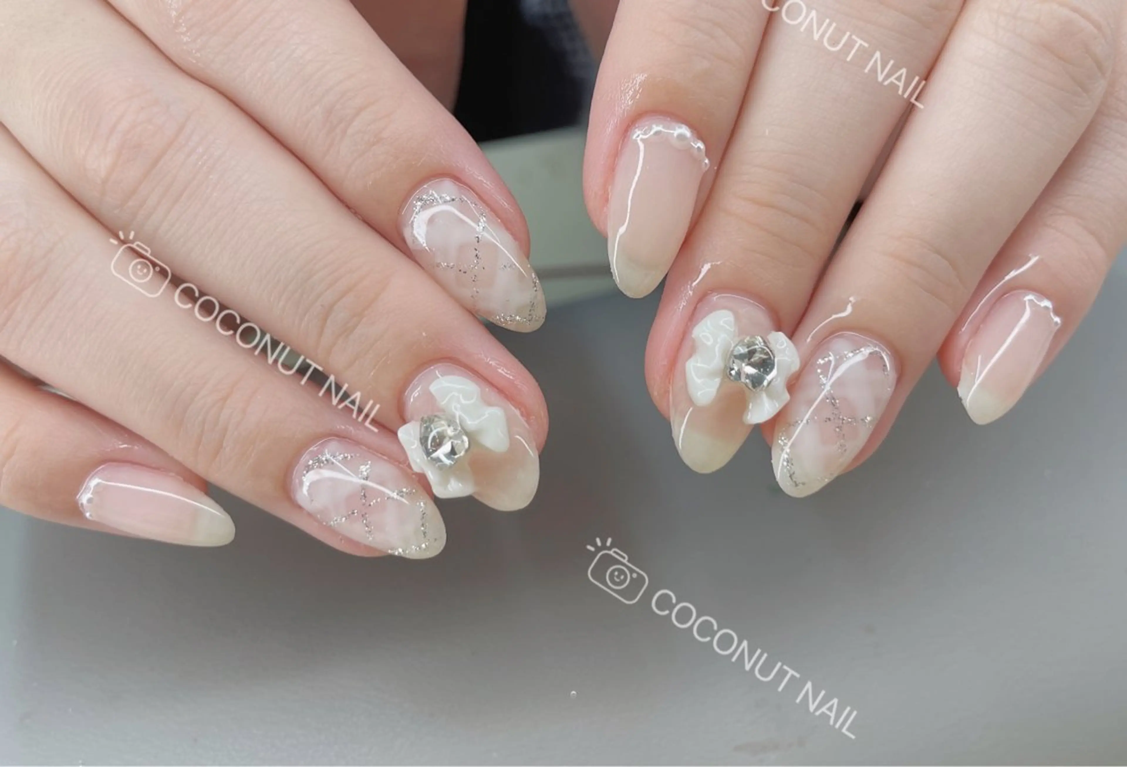 キラキラワンホンネイル定額コース☆ご新規オフ無料の写真