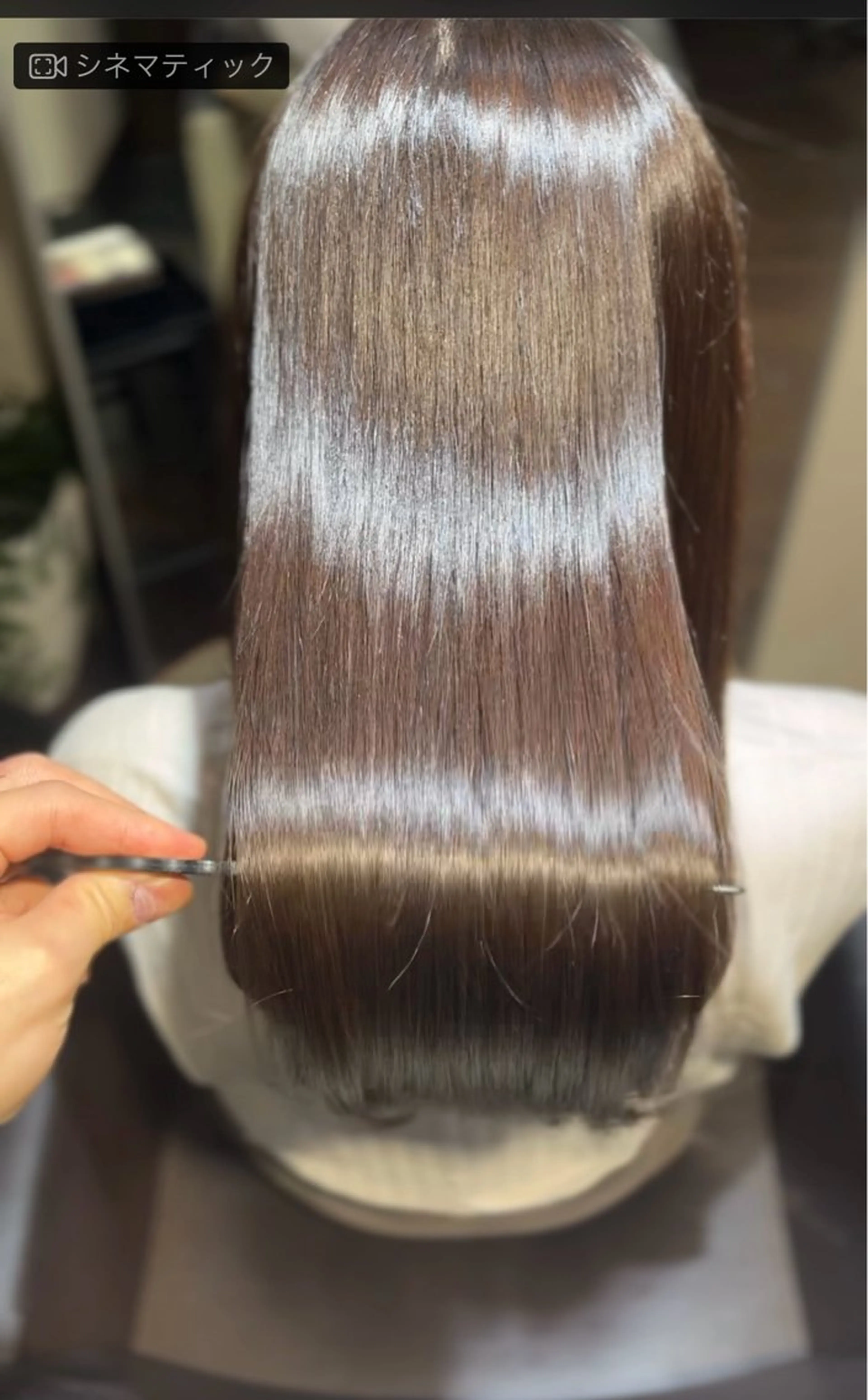 ロング カラー 髪質改善 縮毛矯正 トリートメント @ YUTAのヘアスタイル