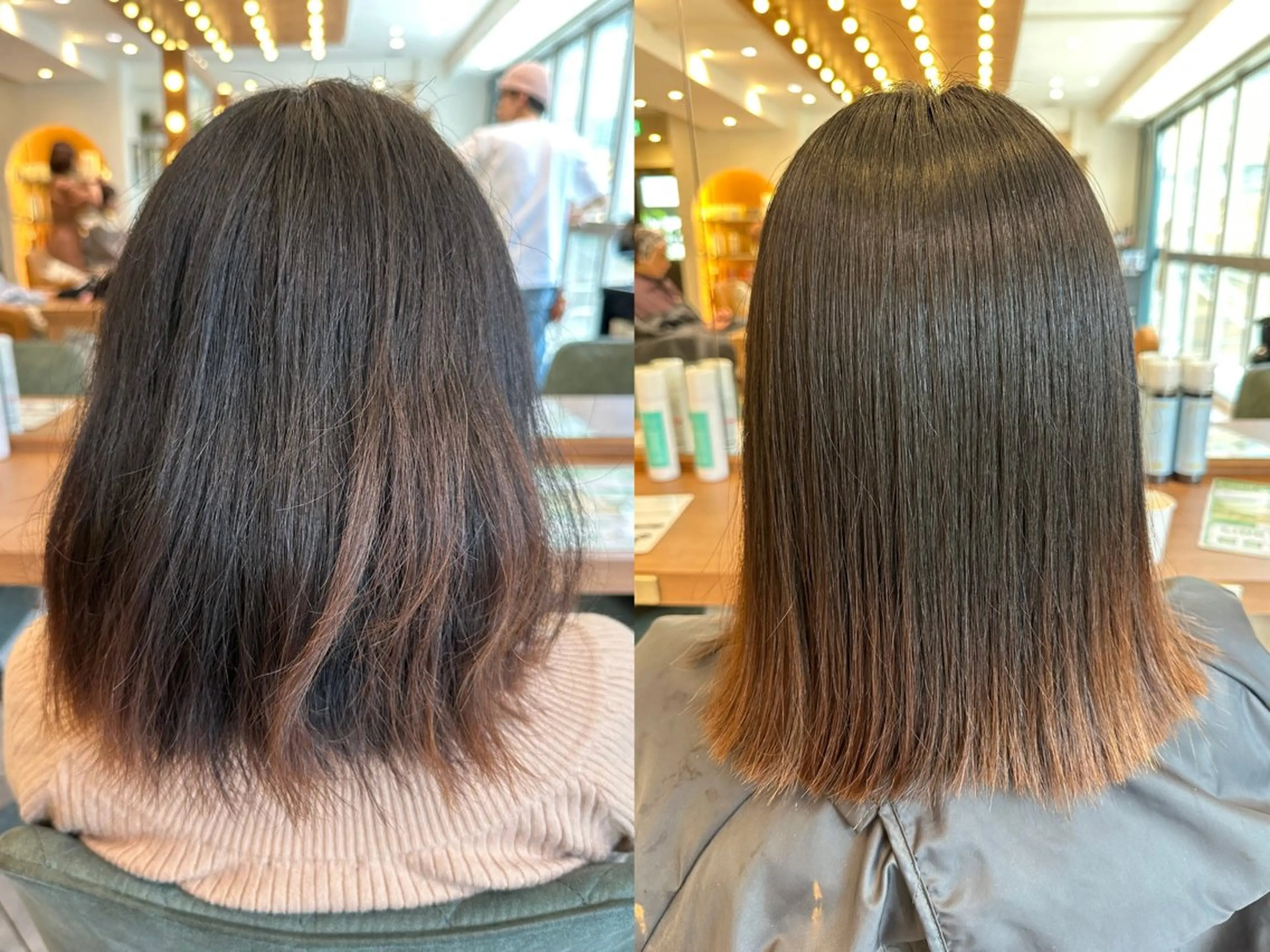 ミディアム 髪質改善 縮毛矯正 カット 縮毛矯正 トリートメント taiga レイヤー /髪質改善/矯正🌈のヘアスタイル