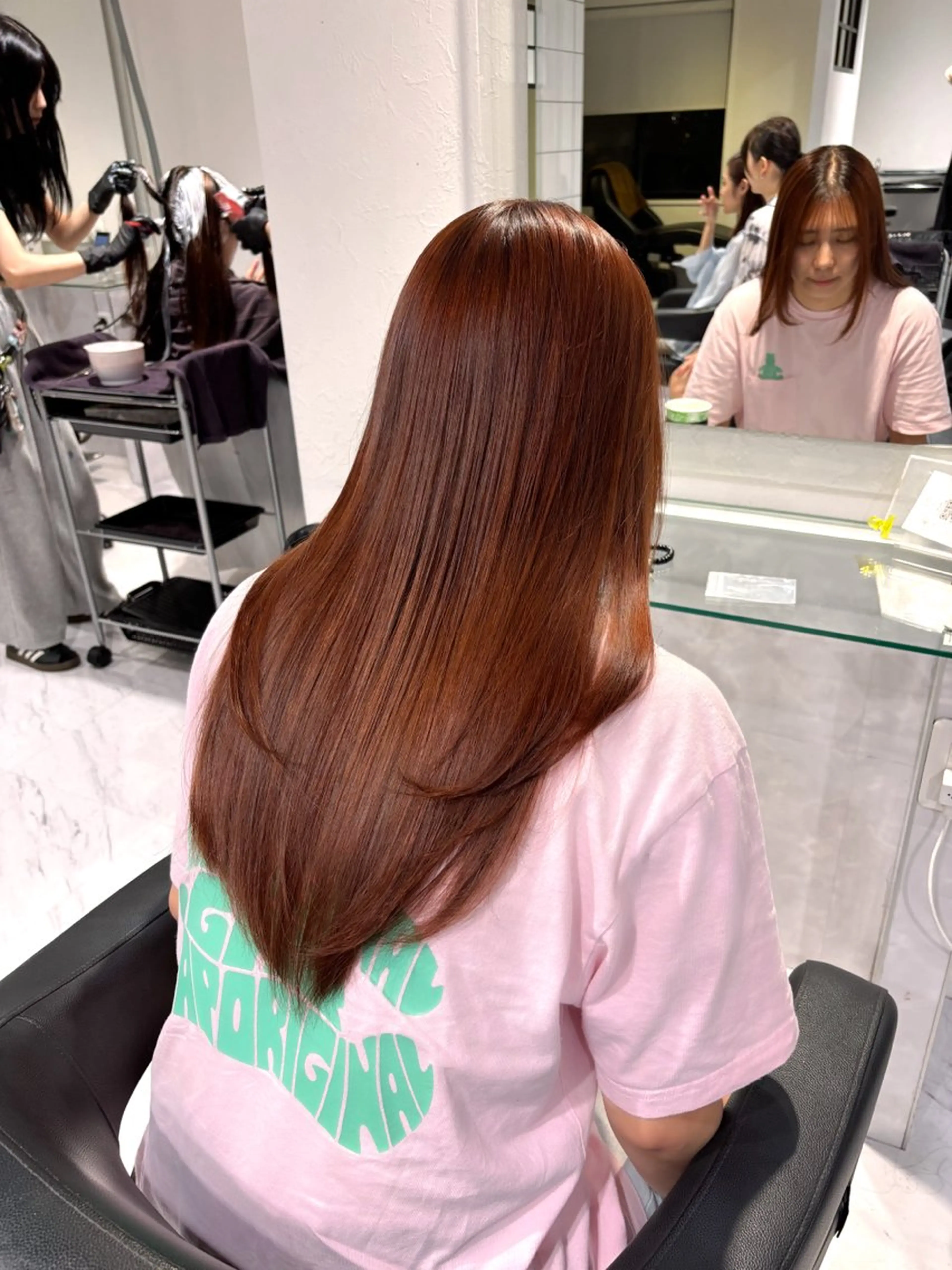 ロング カラー ヘアカラー トリートメント ヘッドスパ ヘアセット 表参道♡暗髪♡ 艶カラー♡アユミのヘアスタイル