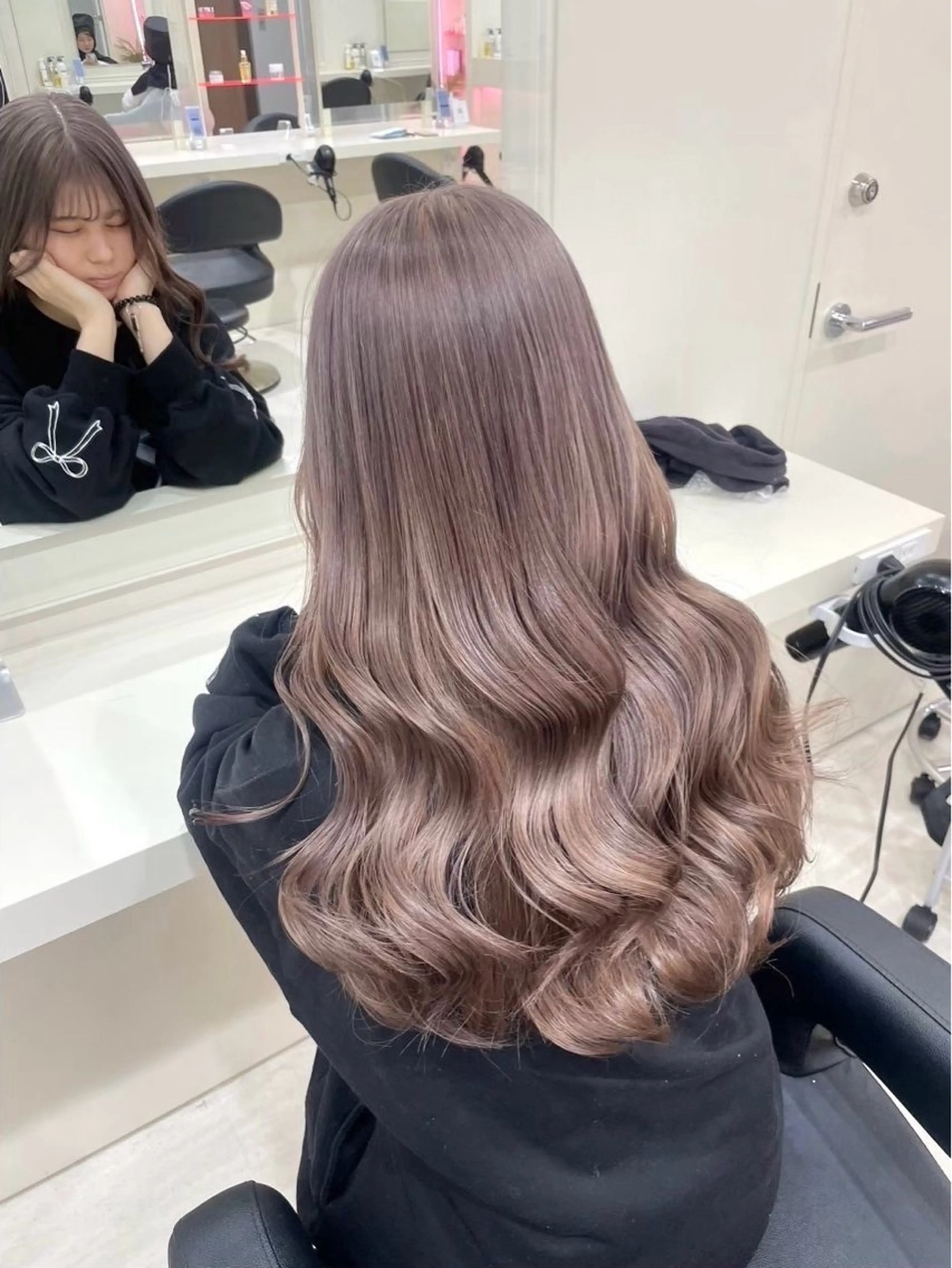カラー 🍒ブリーチなし🍒 暖色🍒ユウナのヘアスタイル