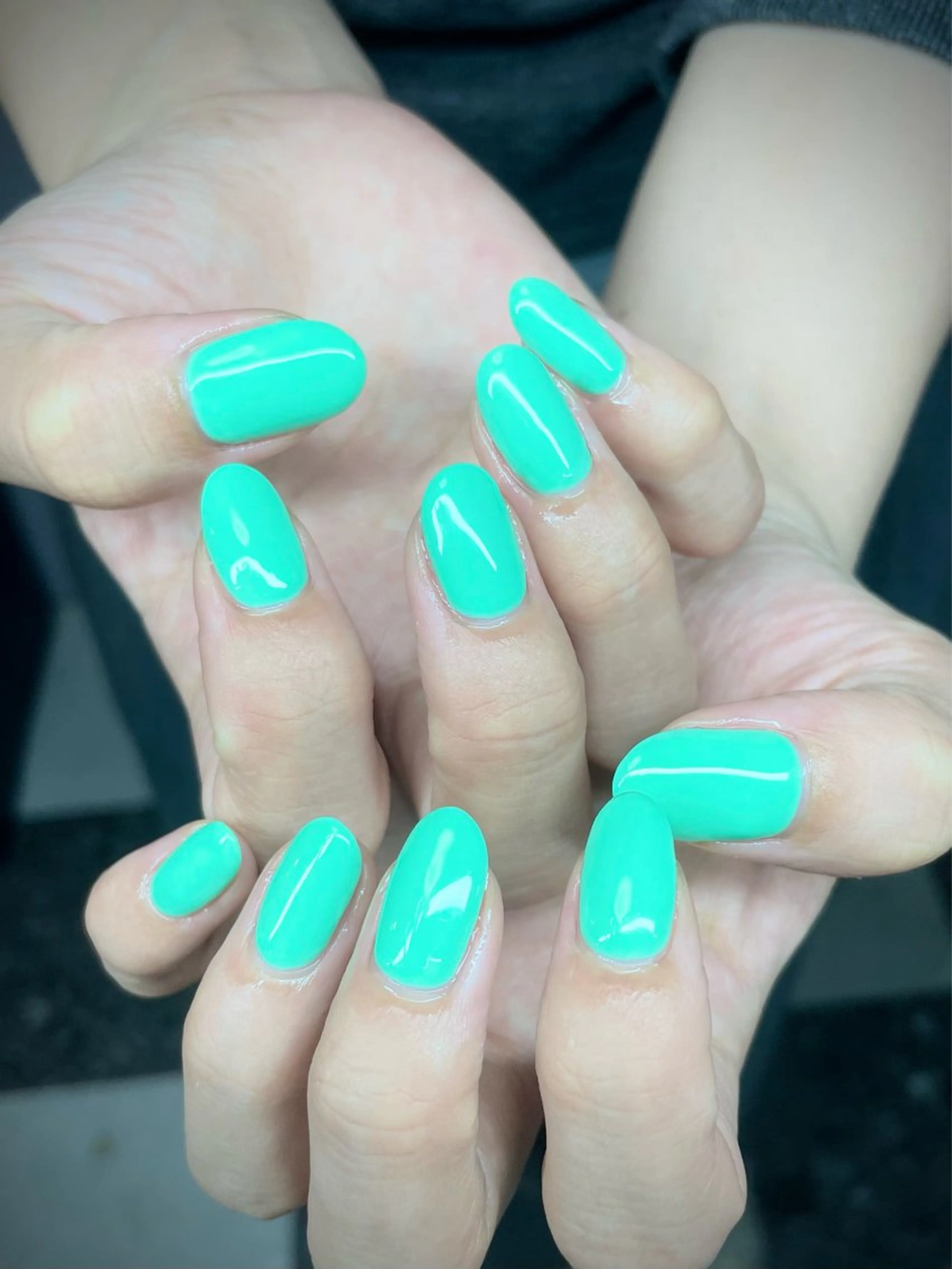 ネイル グリーン パステルネイル ハンドネイル posa nail モエミのネイルデザイン