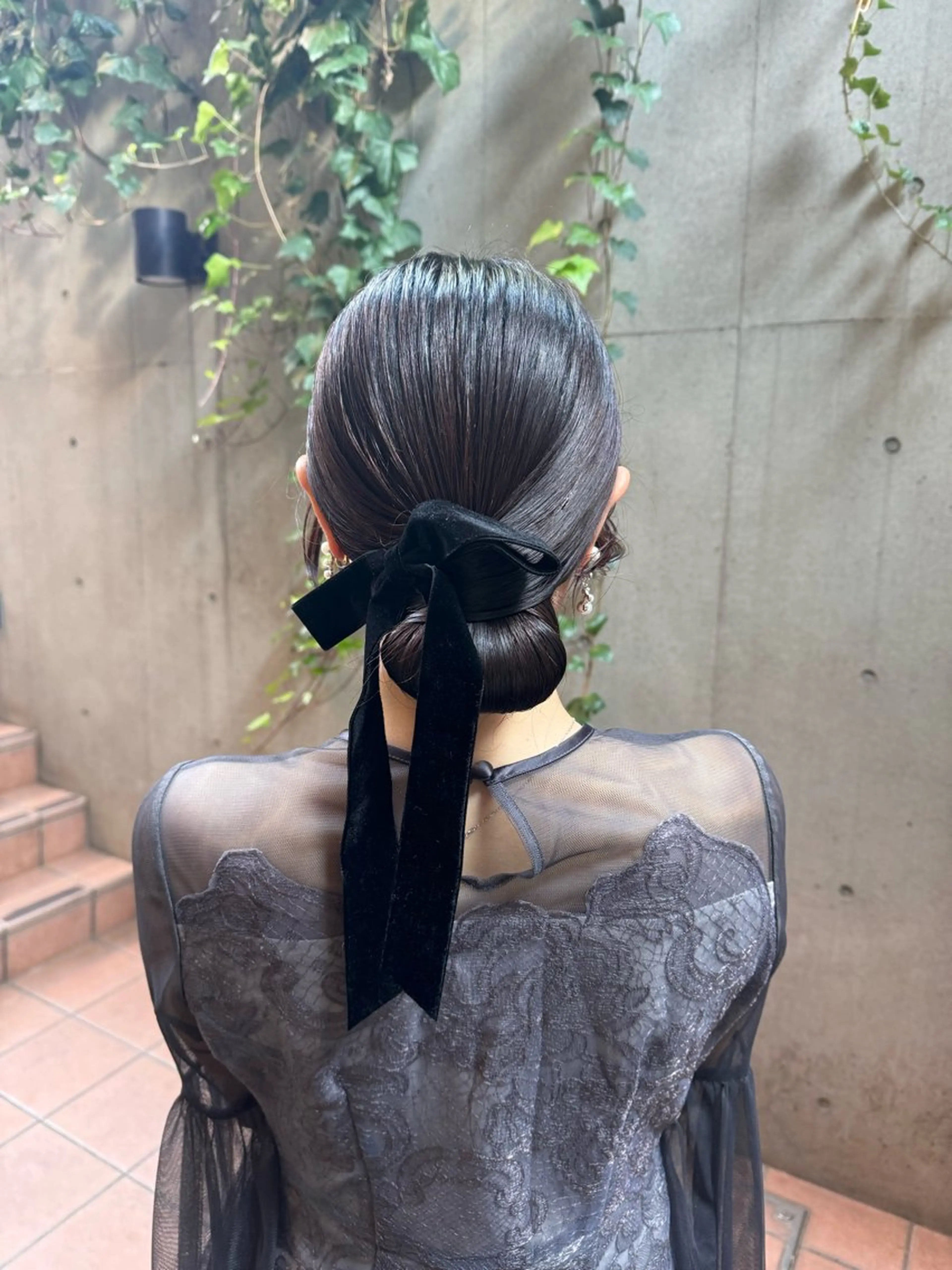 セミロング ヘアアレンジ 🎗️【ヘアセット 美眉】吉川玲🎗️のヘアスタイル