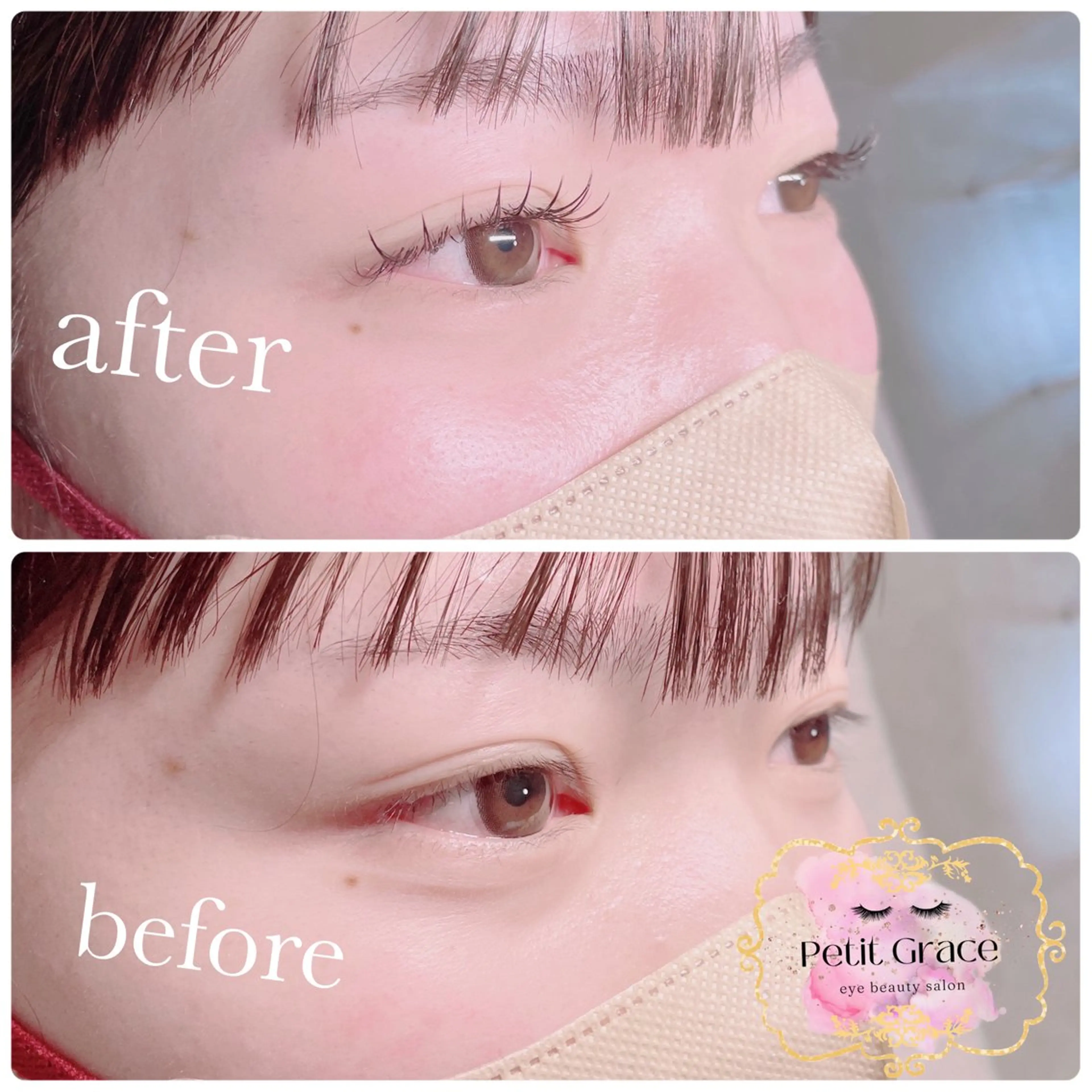 マツエク・マツパ Cカール フラットラッシュ ナチュラル Petit graceのマツエク・マツパデザイン