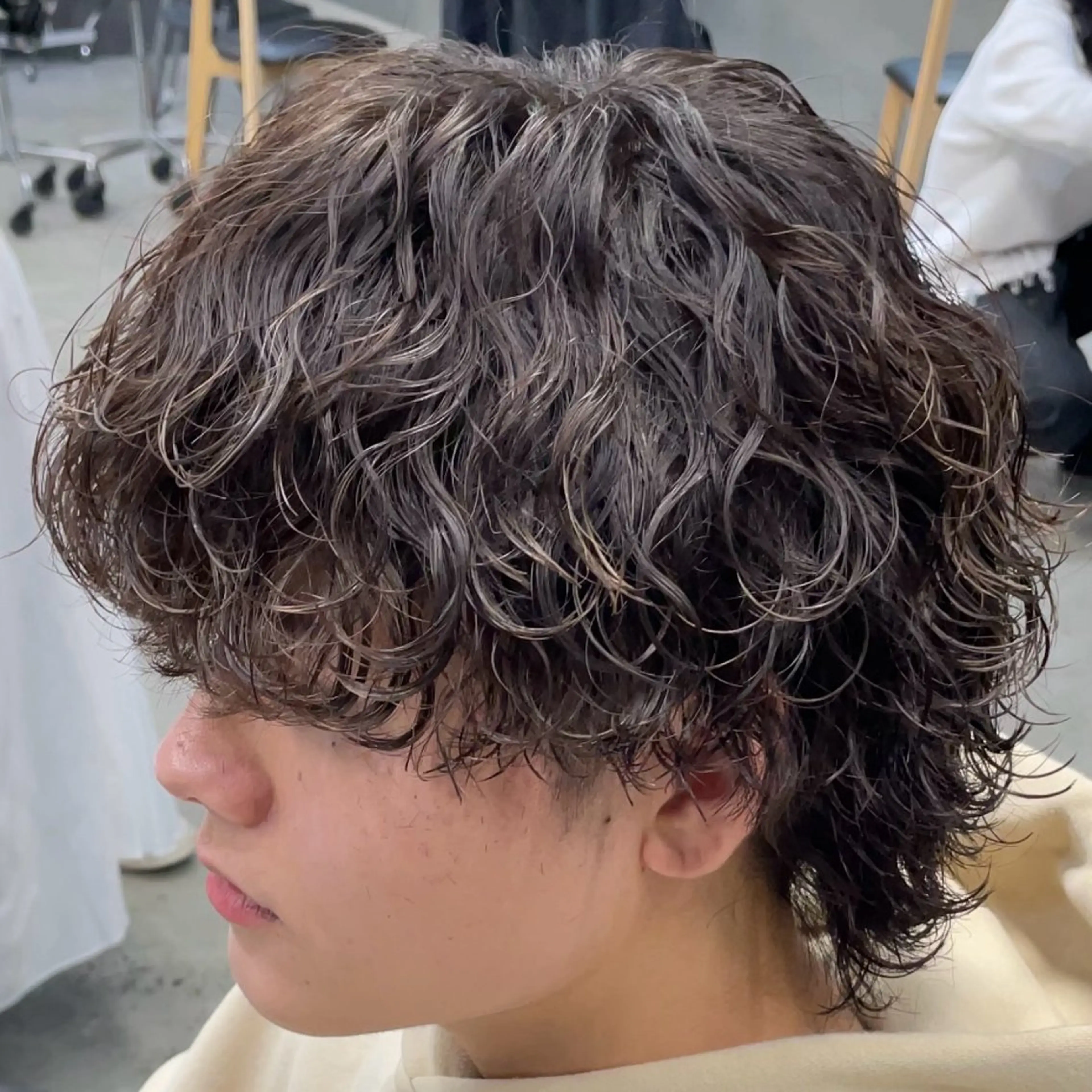 ミディアム パーマ ヘアアレンジ メンズ fifth Tokyo所属・fifth 石川 凪のヘアスタイル
