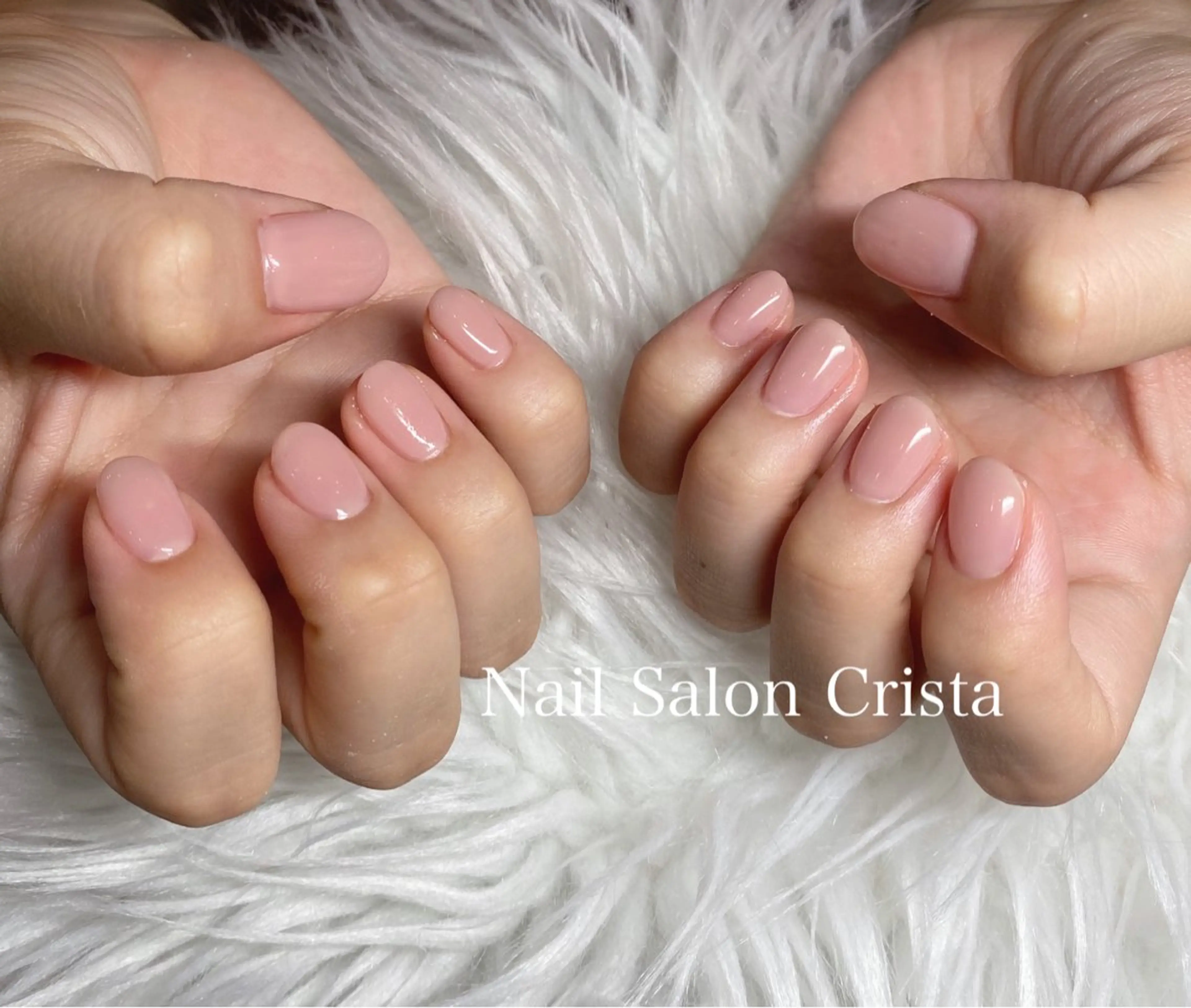 ネイル ジェルネイル ワンカラーネイル パラジェル ピンク ピンクベージュ ハンドネイル CRISTA所属・CRISTA MOMOのネイルデザイン