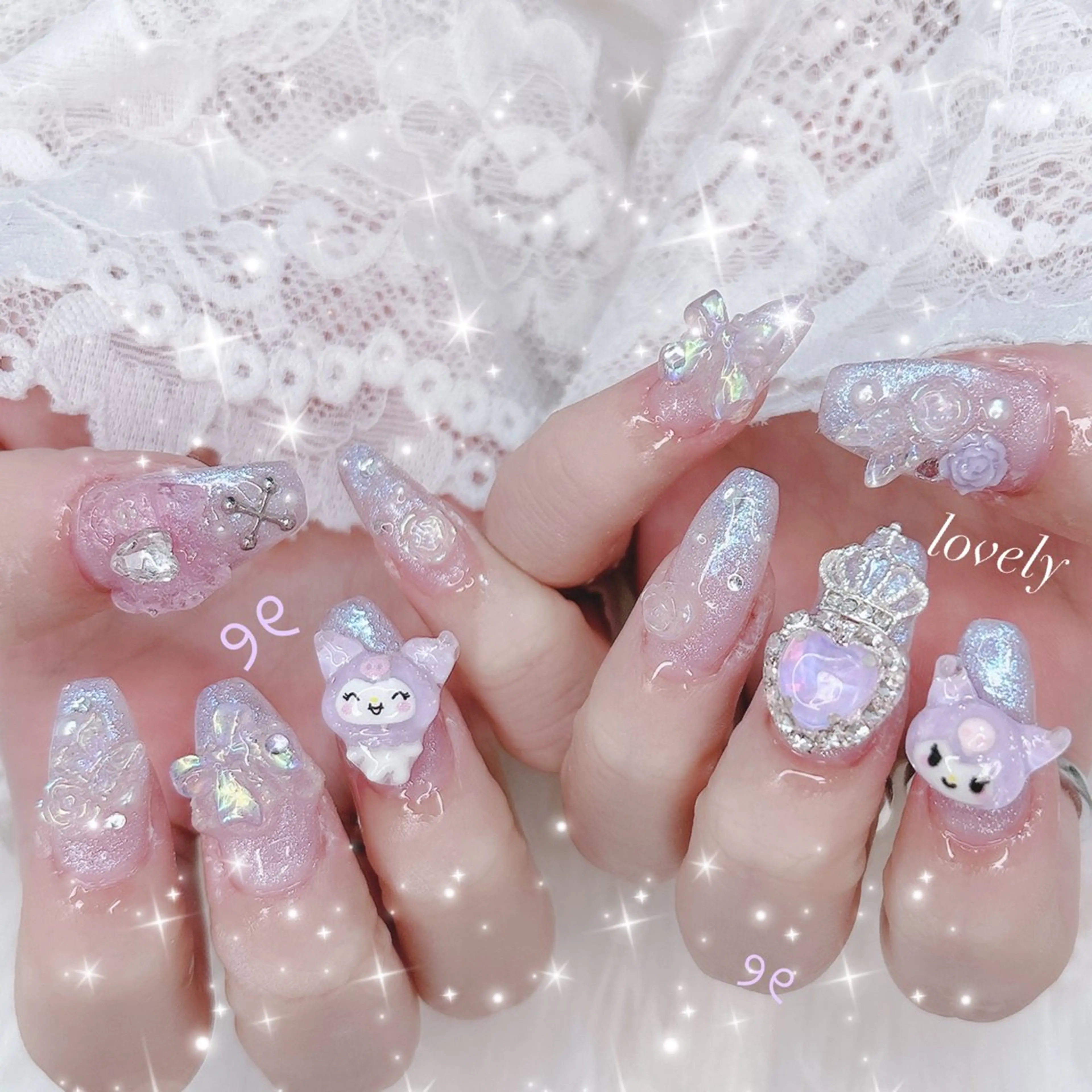 ネイル フレンチネイル ガーリー ロングネイル ハンドネイル ハンドケア mini nailのネイルデザイン
