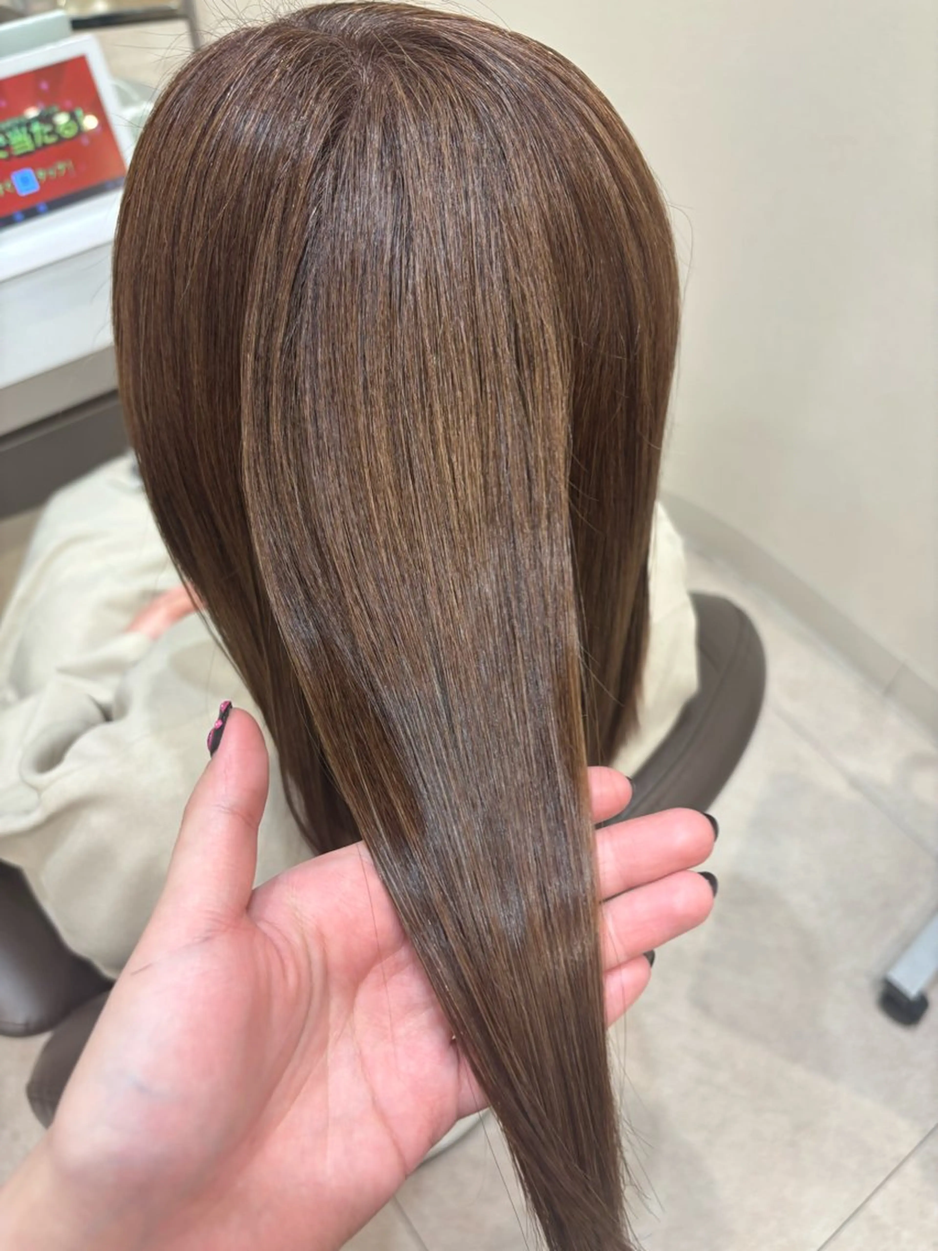 ミディアム カラー ヘアカラー ワンカラー/モデル /Rin/西葛西のヘアスタイル
