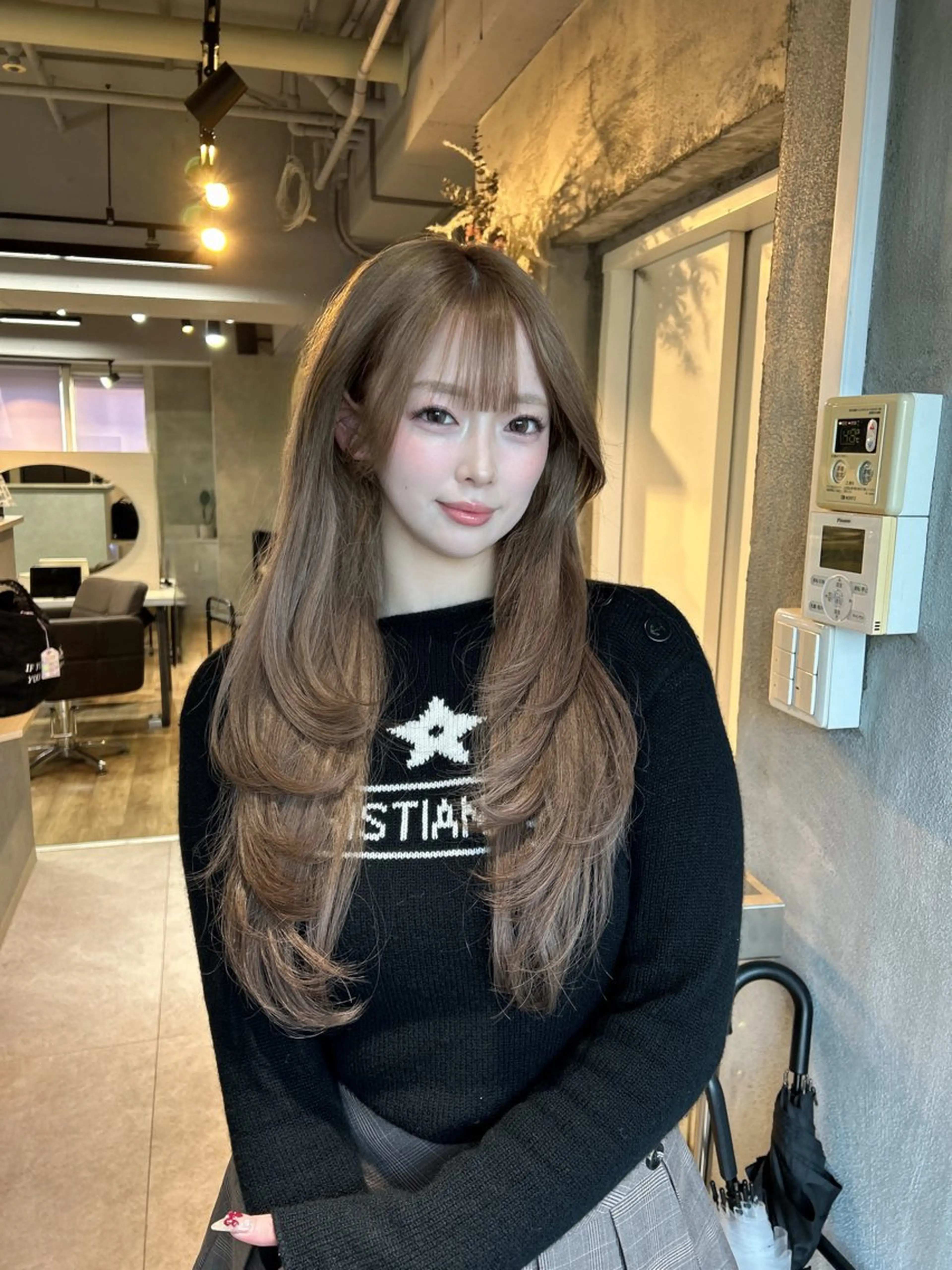 ロング カット ヘアカラー トリートメント 心斎橋ヘアカラー 海外ﾚｲﾔｰ/マリナのヘアスタイル