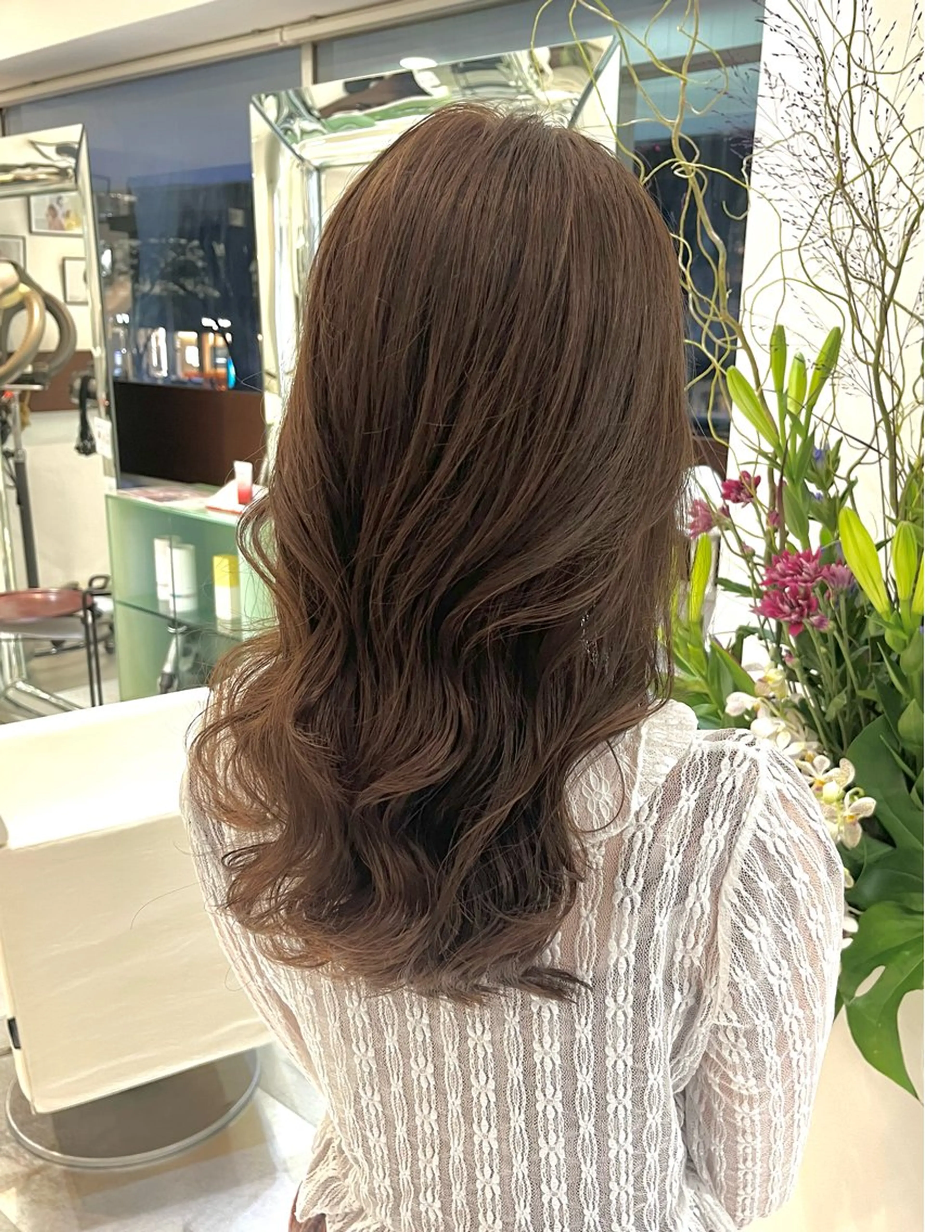 ロング パーマ ロング デジタルパーマ カット パーマ トリートメント コテ巻き風パーマ 藤澤　知彌のヘアスタイル