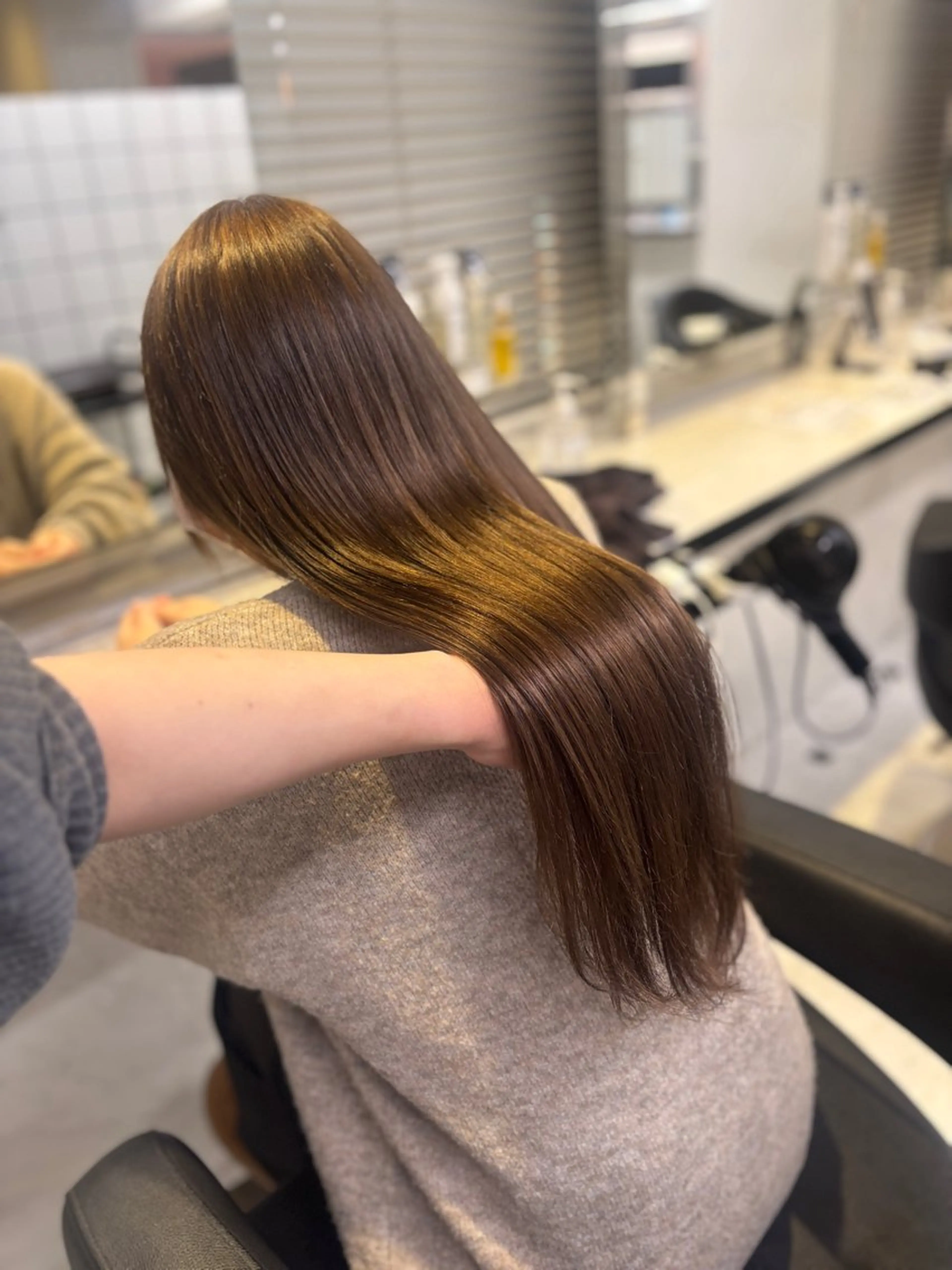 ロング カラー ダブルカラー 💙ハイトーン韓国風 色白ヘア💙manaのヘアスタイル