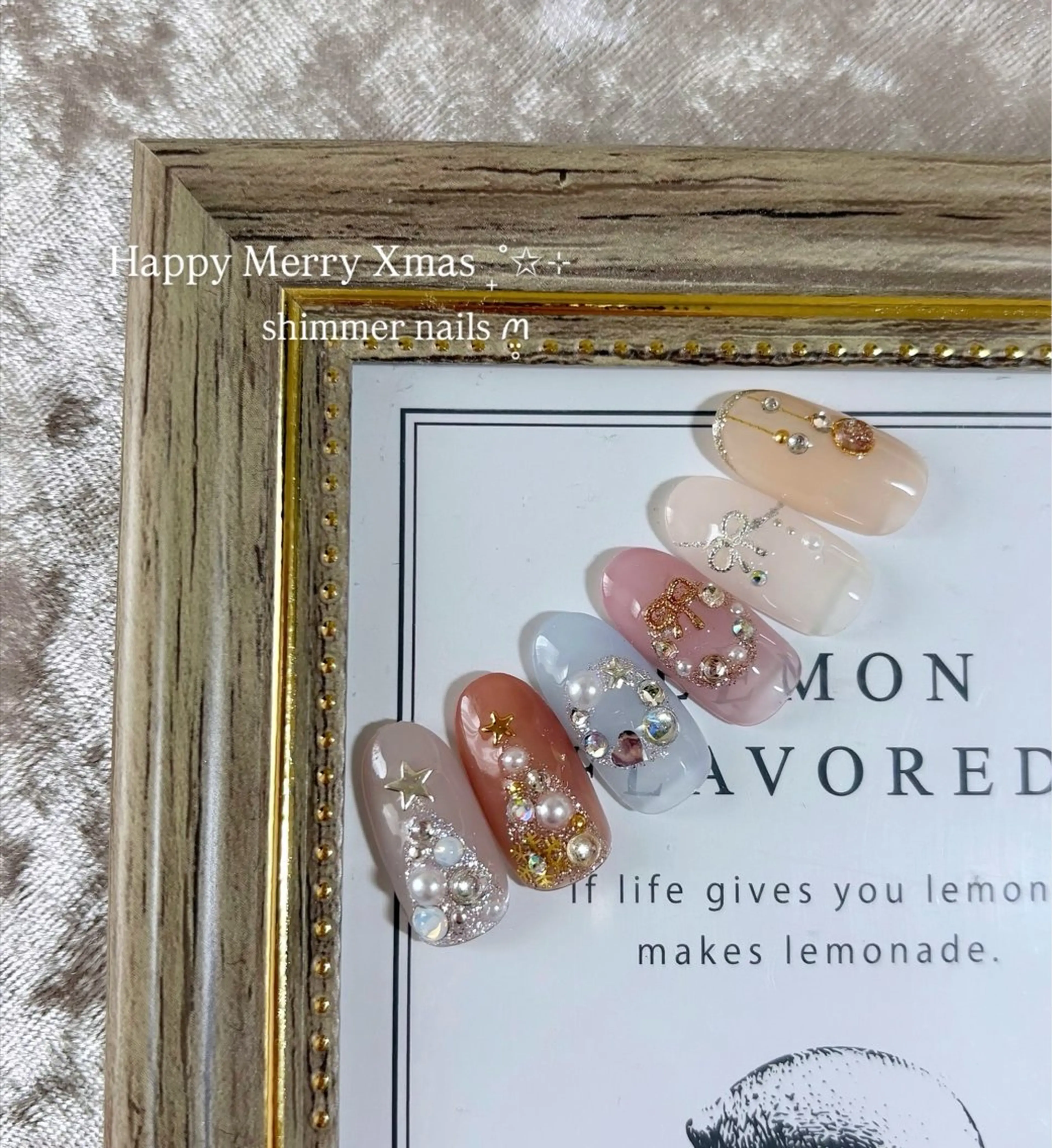 ネイル アートネイル 冬ネイル クリスマス shimmer nailsのネイルデザイン