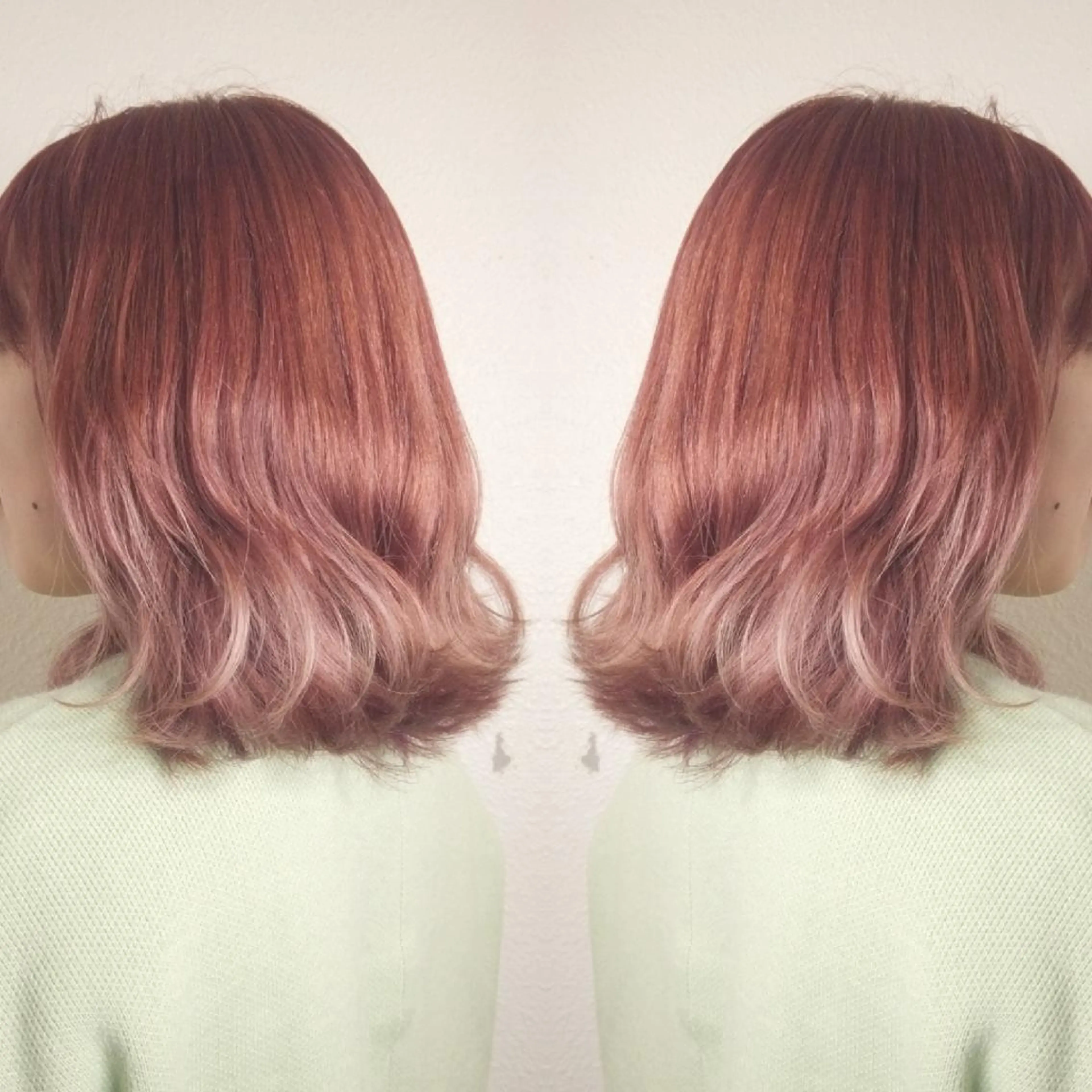 ミディアム カラー ヘアアレンジ ブリーチ カット ヘアカラー トリートメント 竹内啓太 ボブのヘアスタイル