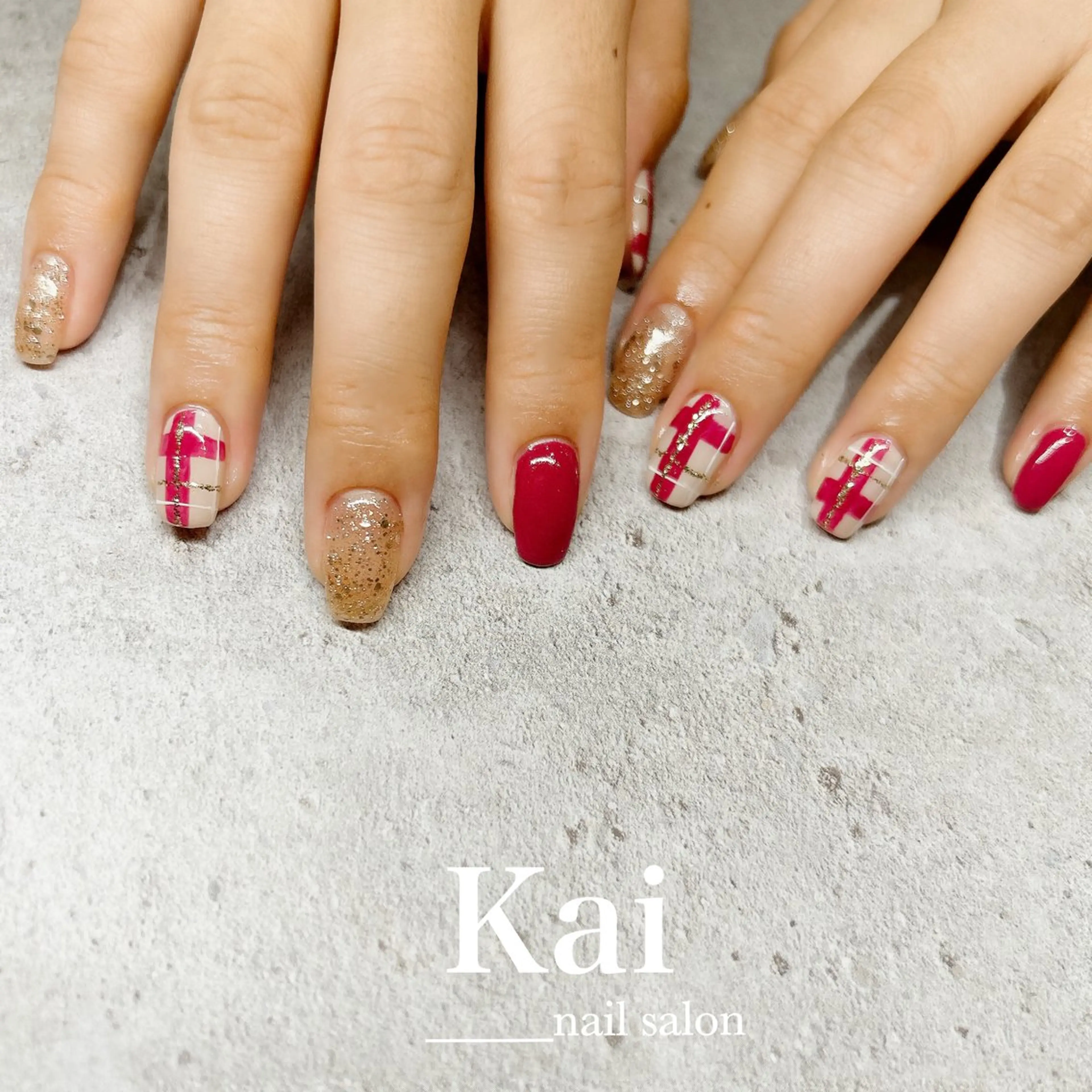 ネイル フラッシュネイル フレンチネイル ジェルネイル グラデーション キラキラネイル ハンドネイル Kai  nail Mayukoのネイルデザイン