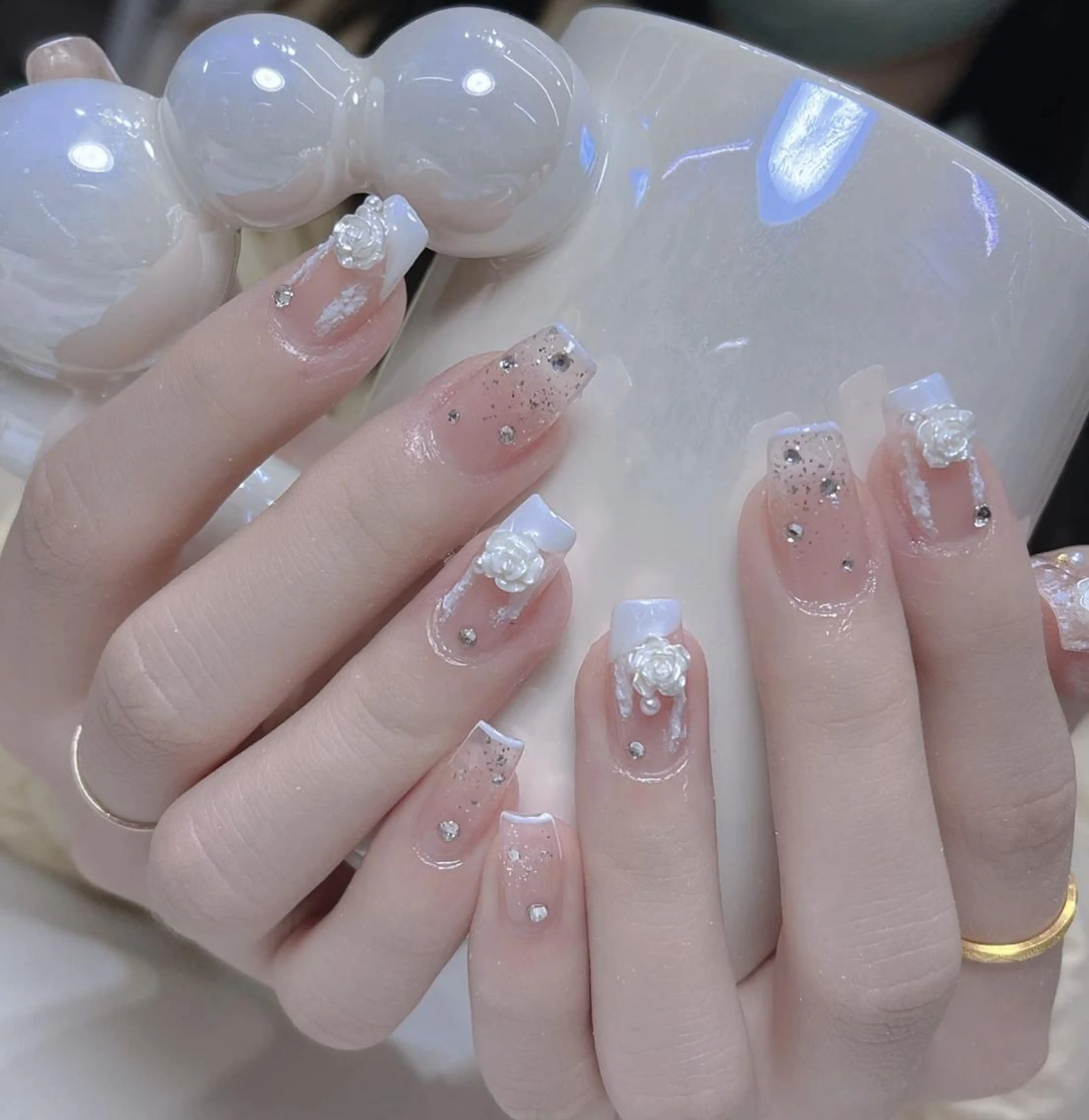 ネイル 長さ出し ネイルチップ Queens マオのネイルデザイン