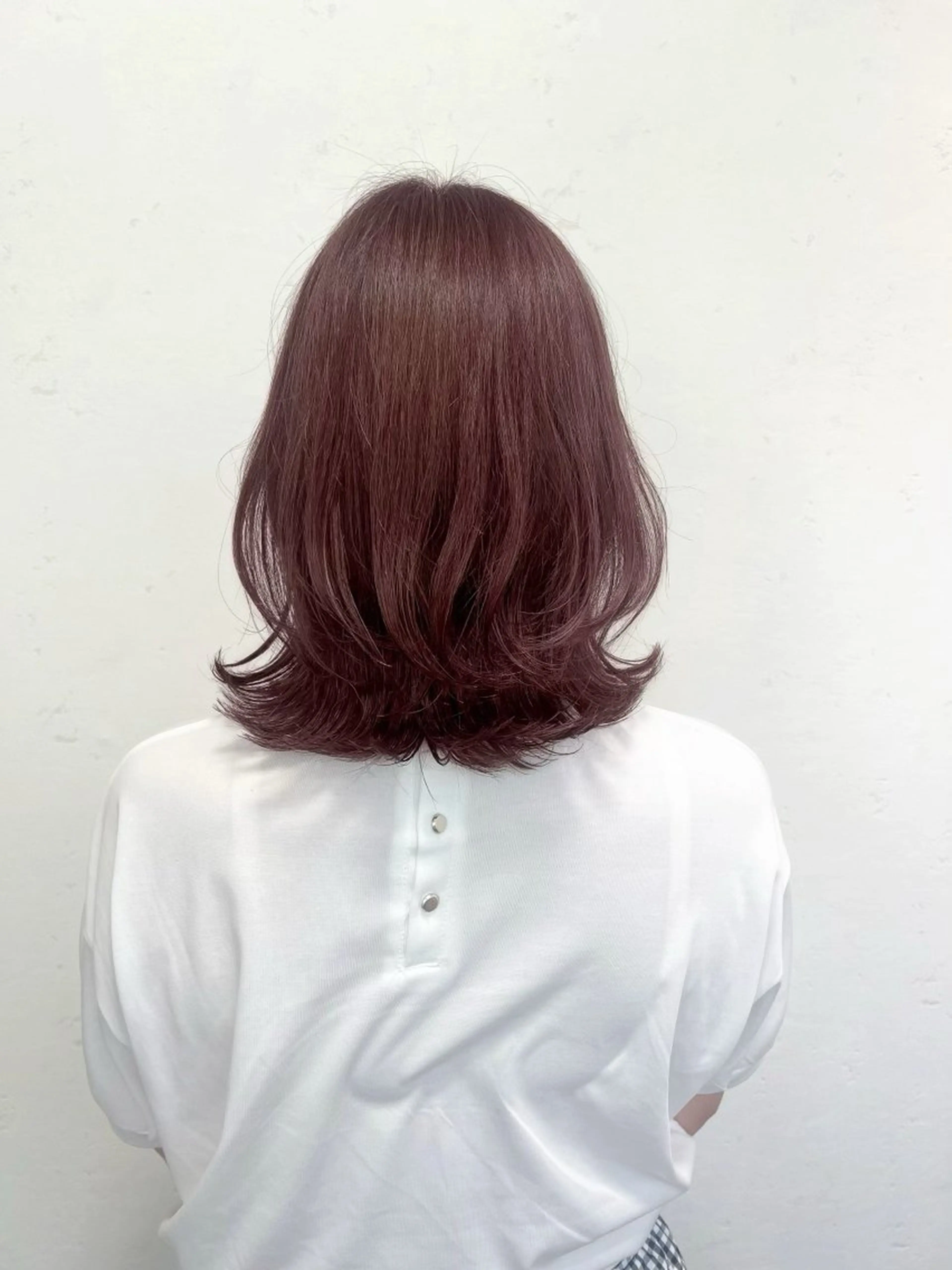 ミディアム パーマ カット パーマ トリートメント コテ巻き風パーマ SHONOのヘアスタイル