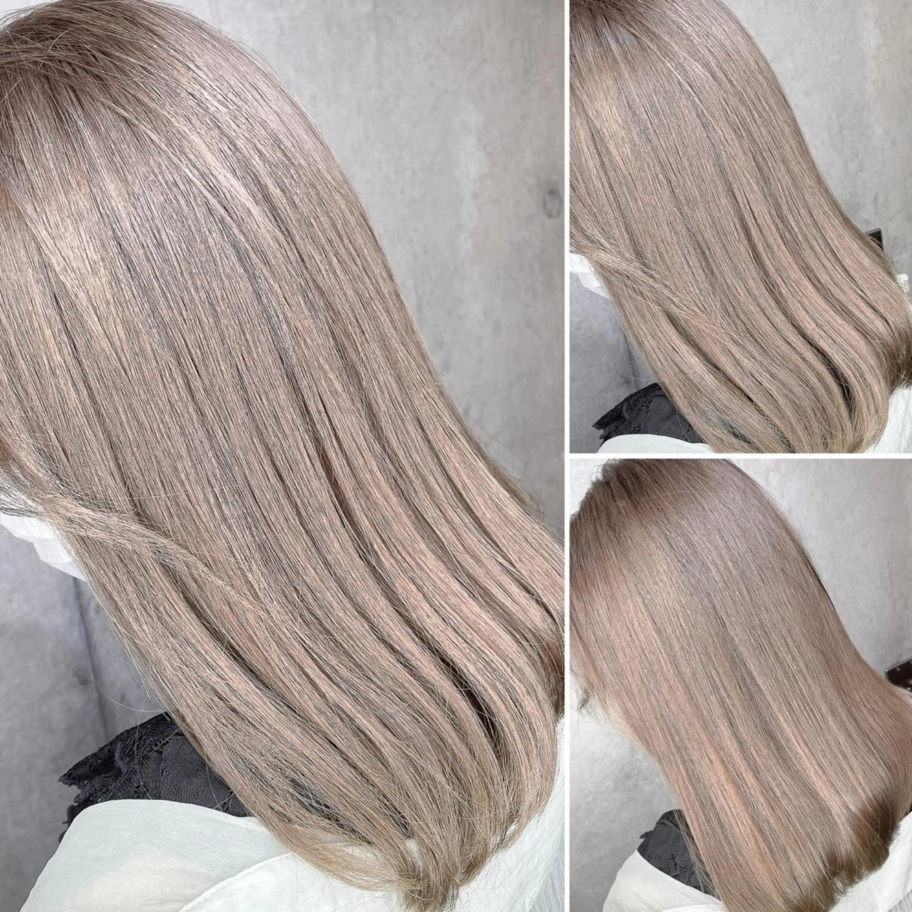 ミディアム カラー ベージュカラー ブリーチ ケアブリーチ ダブルカラー ミルクティーベージュ ヘアカラー トリートメント ヘアセット LAS 代表 ナガカワ コウヘイのヘアスタイル