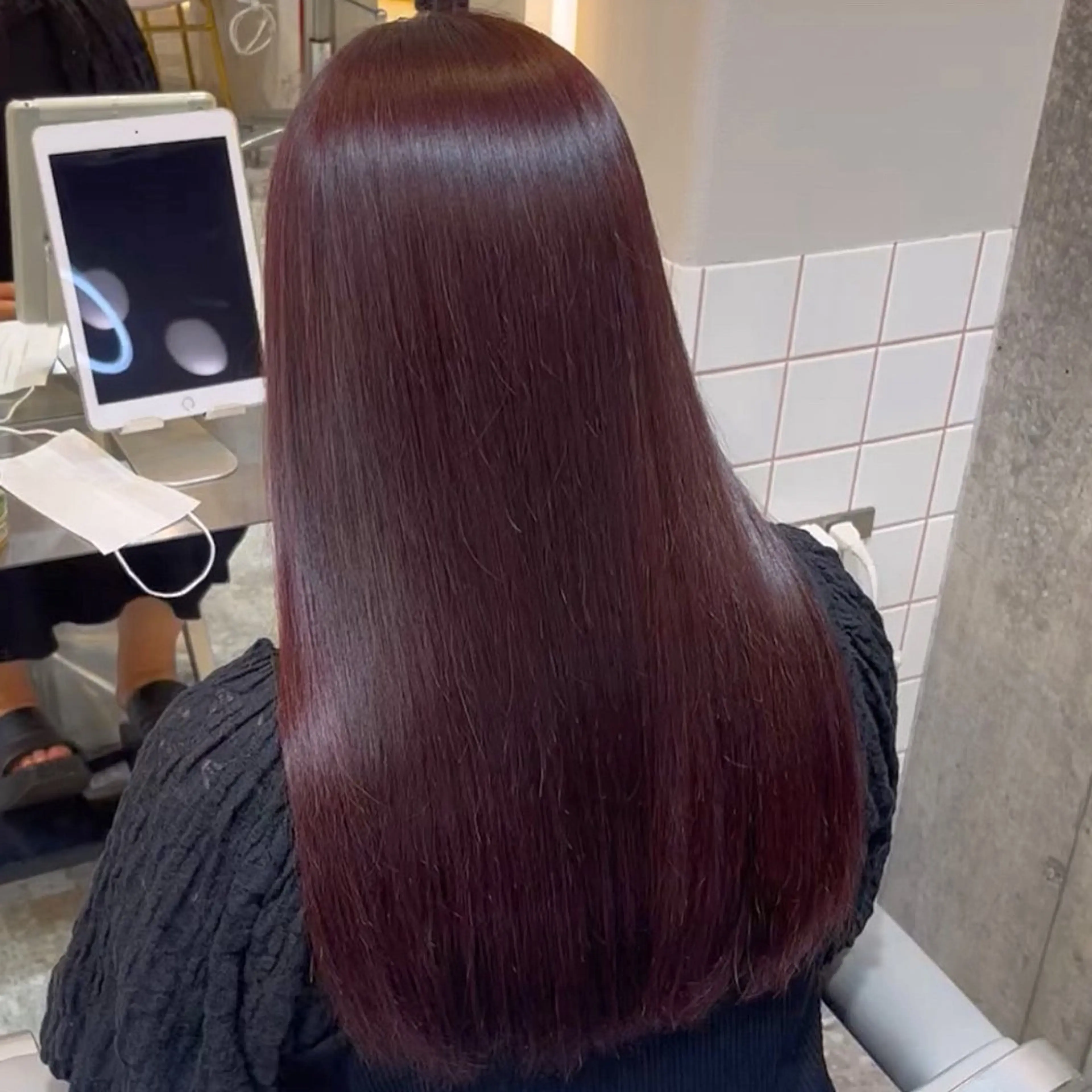 ロング カラー ラベンダーカラー ピンクカラー ピンクラベンダー 縮毛矯正/モテカラー /ａｉｋｏ/原宿のヘアスタイル