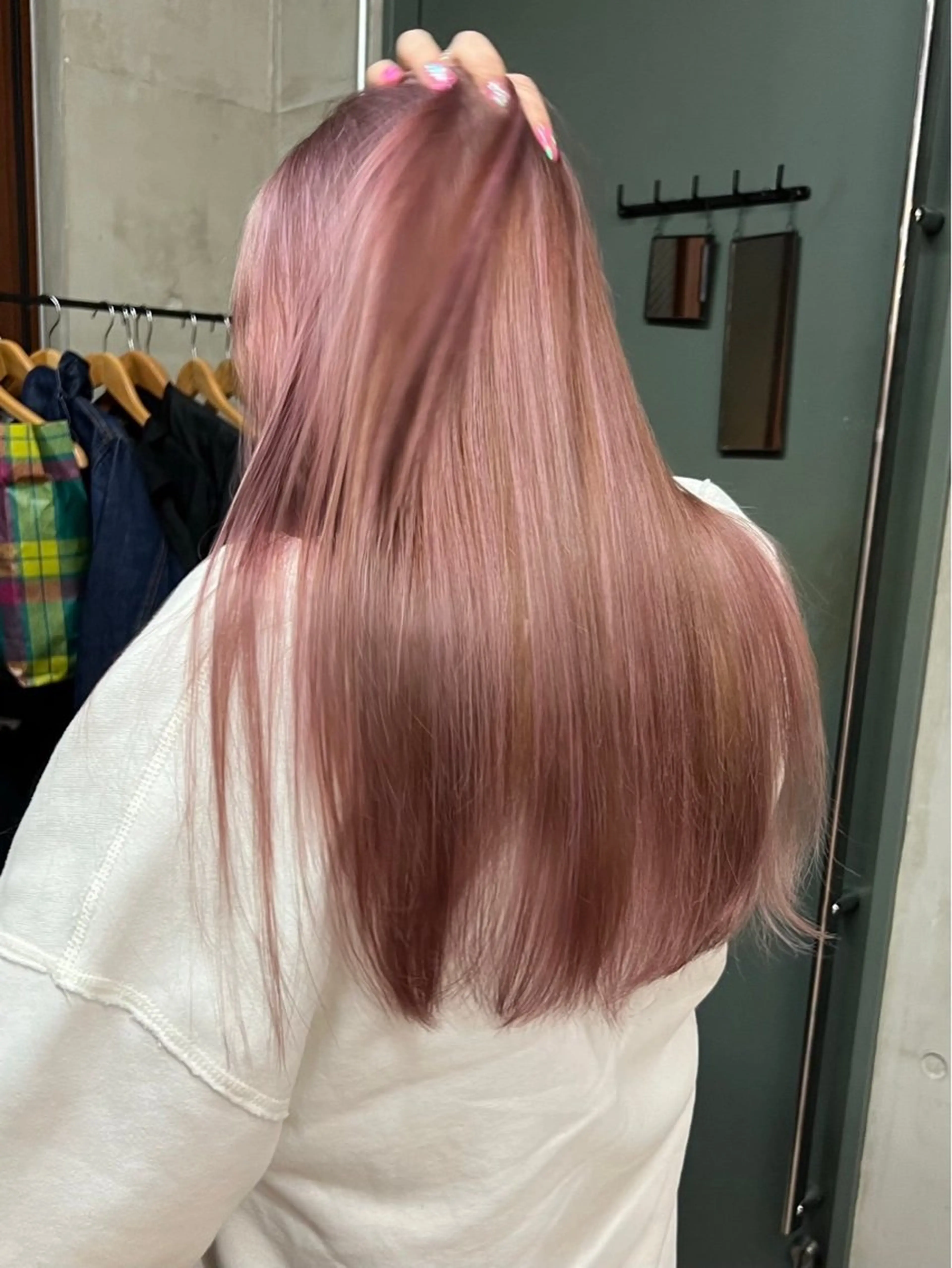 ロング 切りっぱなしボブ ボブ くびれヘア 髪質改善 レイヤーカット 南堀江レイヤーカット MIKU🍒のヘアスタイル