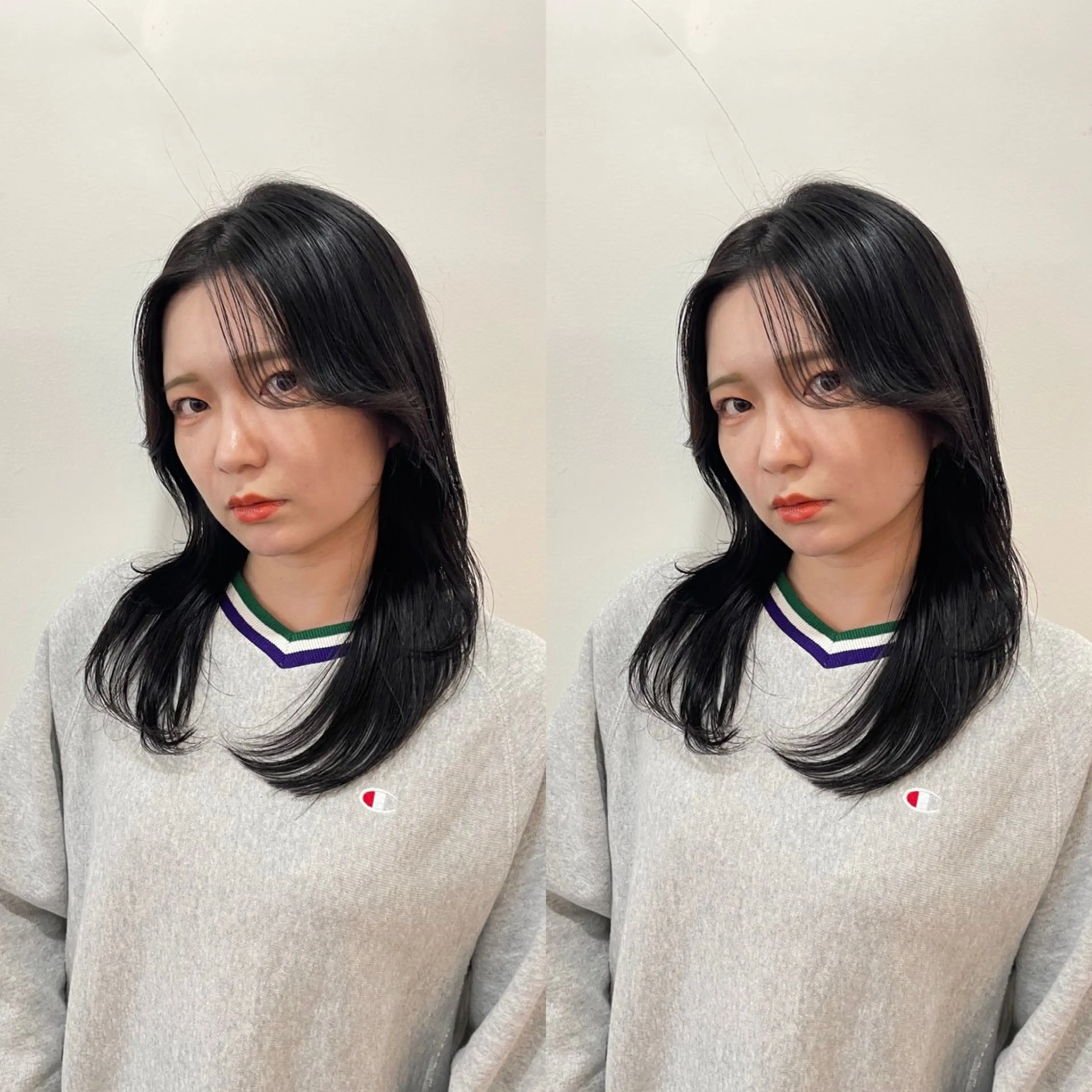 セミロング カラー セミロングパーマ ブリーチ ケアブリーチ イヤリングカラー インナーカラー mopa_kaede ナチュラル/レイヤーのヘアスタイル