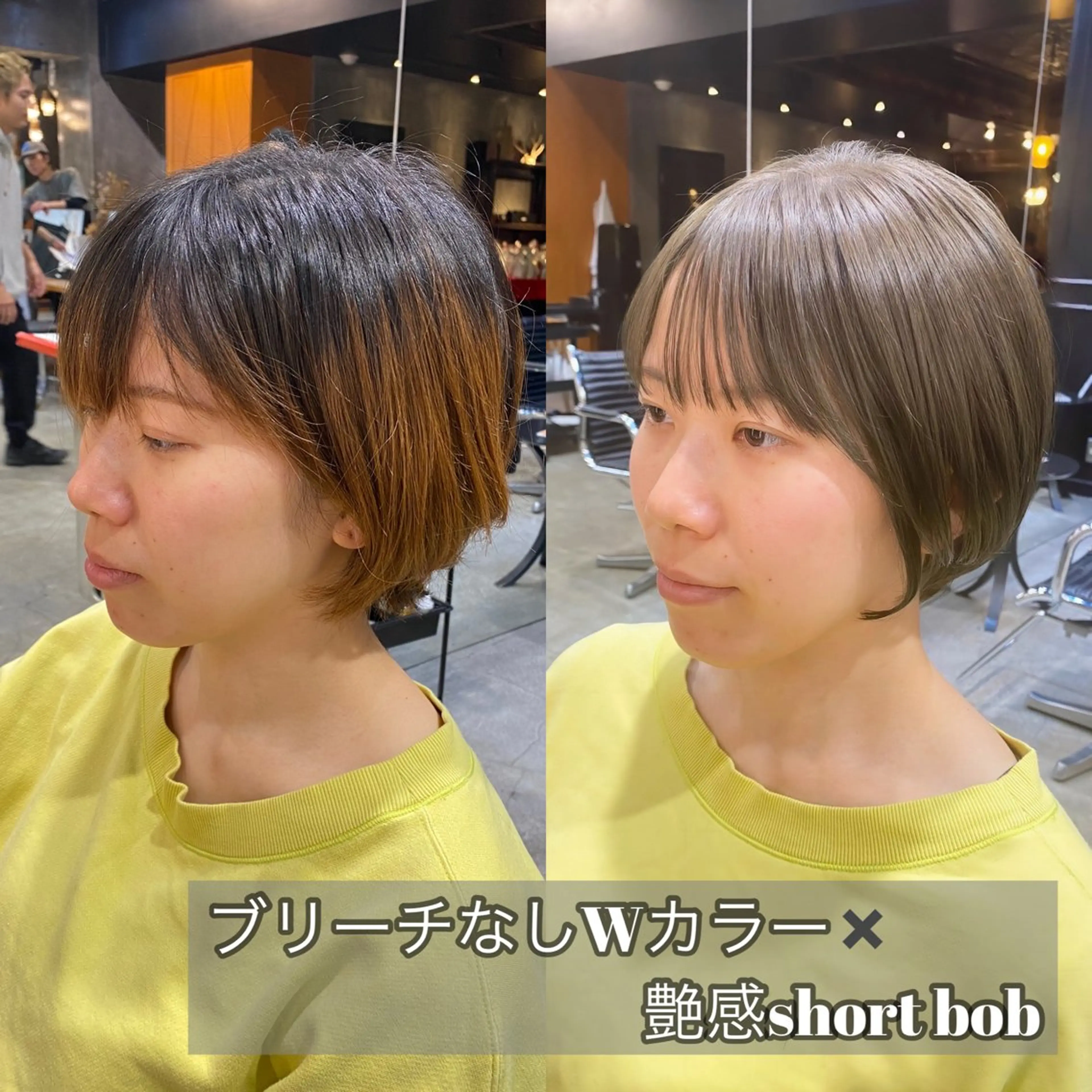 ショート カラー ショートボブ グレージュ カーキグレージュ ボブ ショートヘア カット ヘアカラー トリートメント 透明感カラー🌿 グレージュ🐺陽介のヘアスタイル