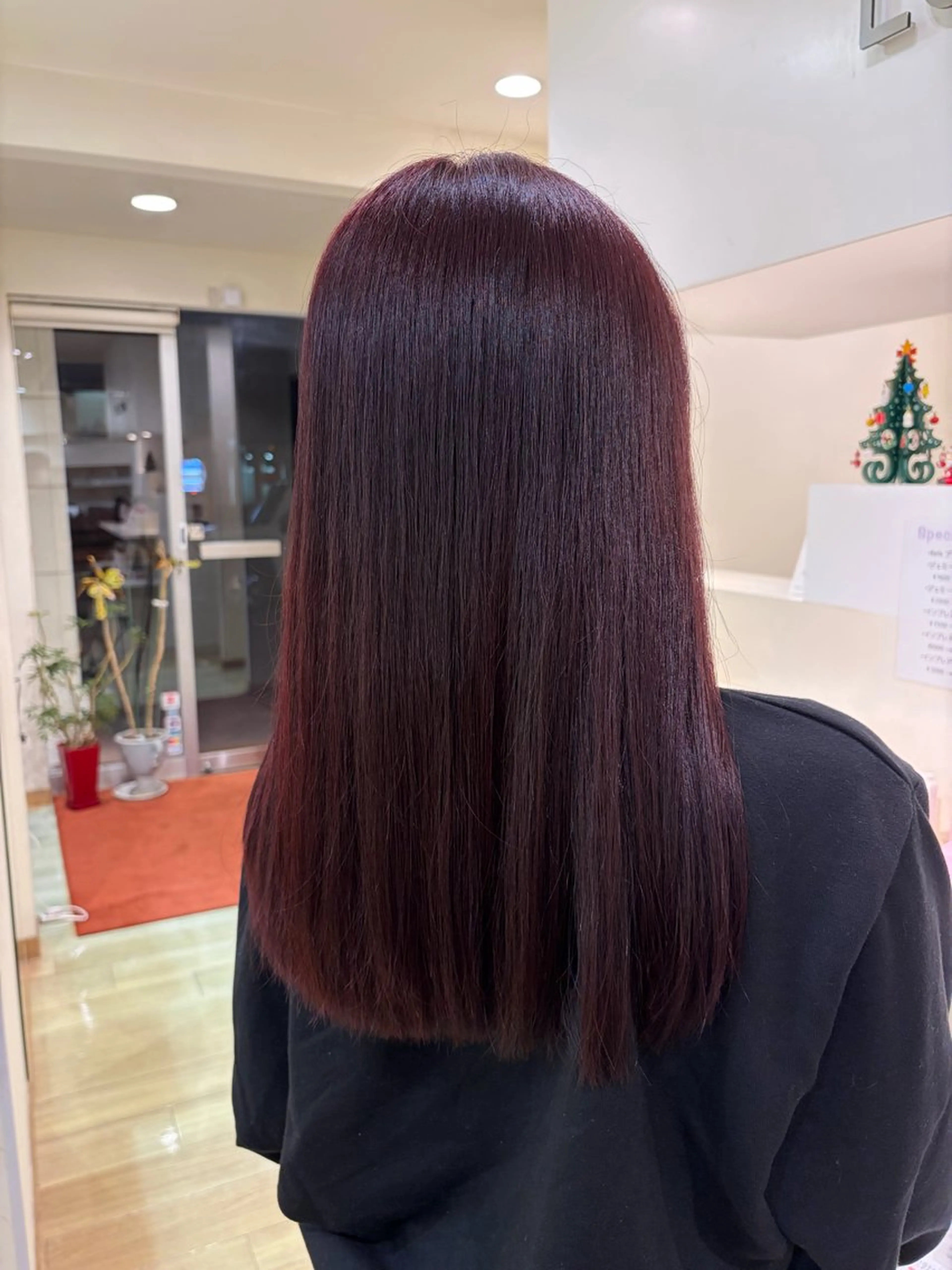 カラー ボルドーカラー ヘアカラー 🫧似合わせ カラー /縮毛矯正🎀みずきのヘアスタイル