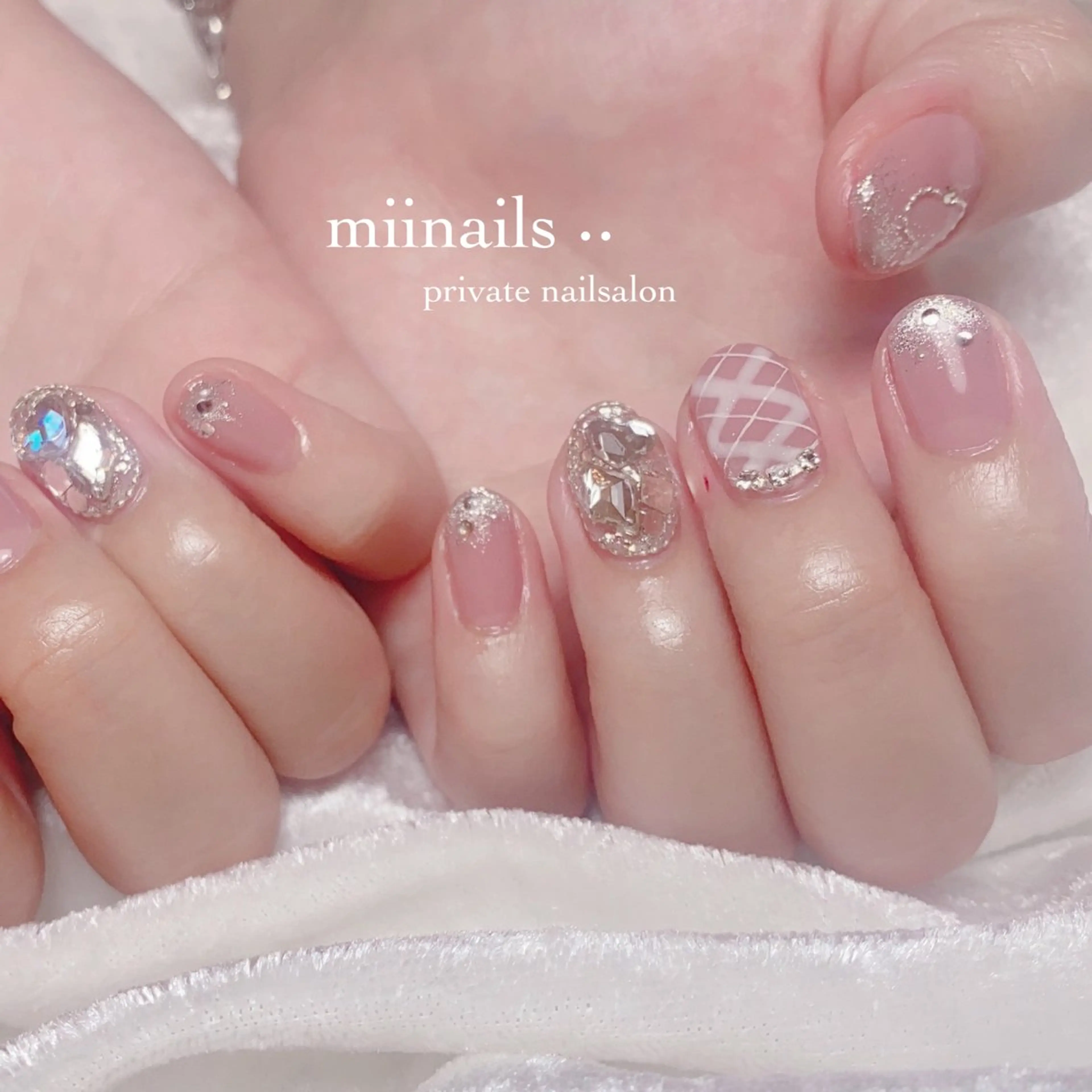 ネイル 韓国ネイル ワンホンネイル ハンドネイル nailsalon miinailsのネイルデザイン