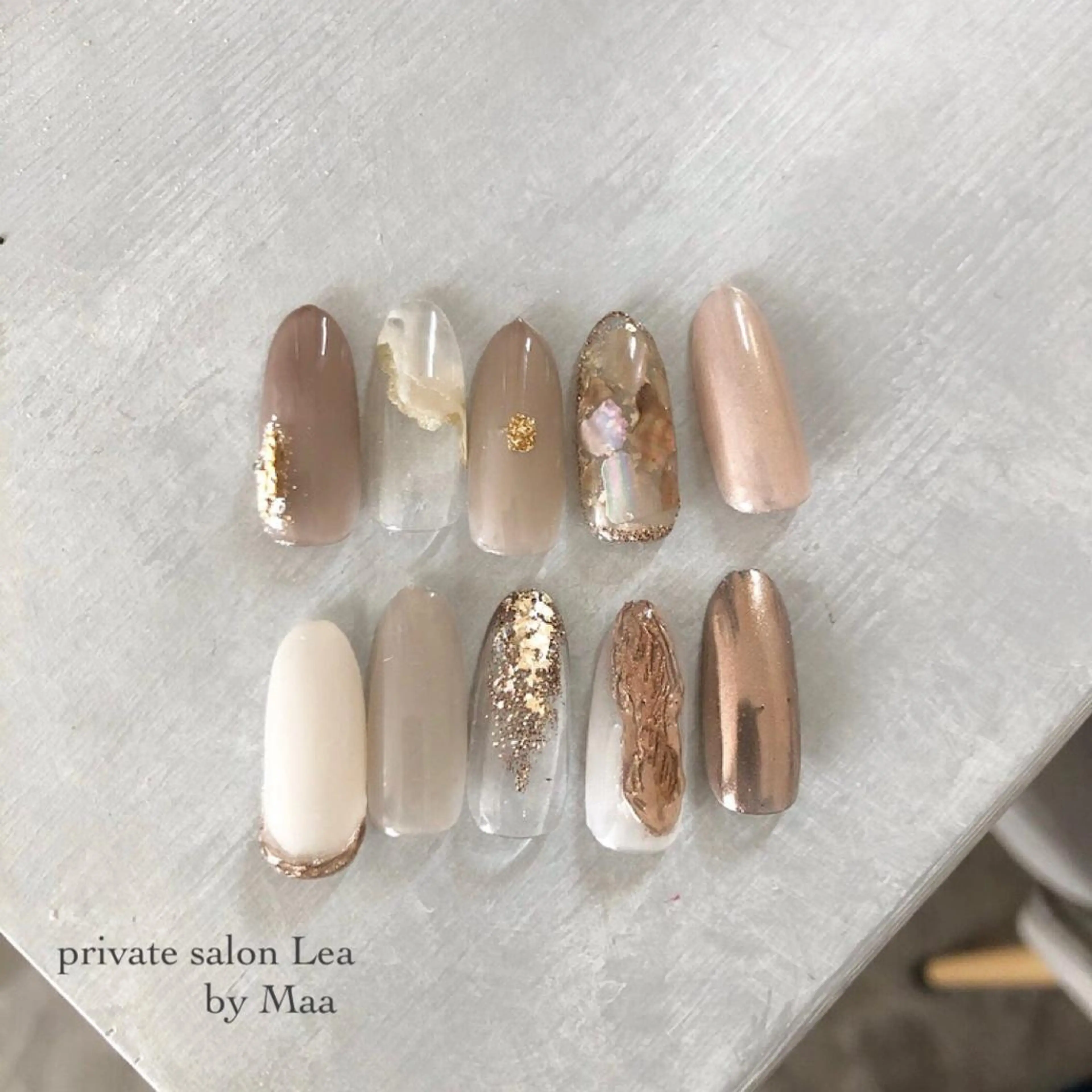 ネイル ニュアンスネイル ハンドネイル private_ salon.Leaのネイルデザイン