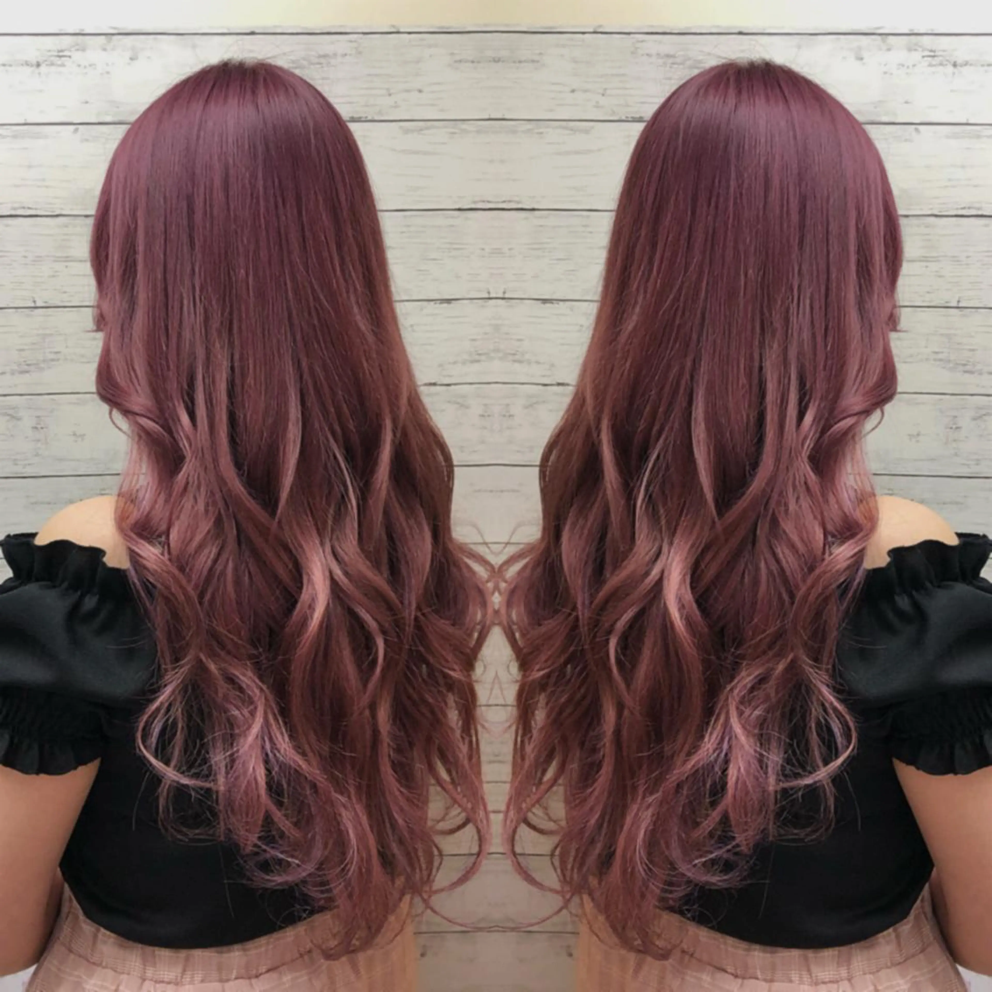 ロング カラー ラベンダーカラー ラベンダーピンク ピンクカラー ヘアカラー ヘアセット 韓国ヘア🤍髪質改善 🇰🇷AKANEのヘアスタイル