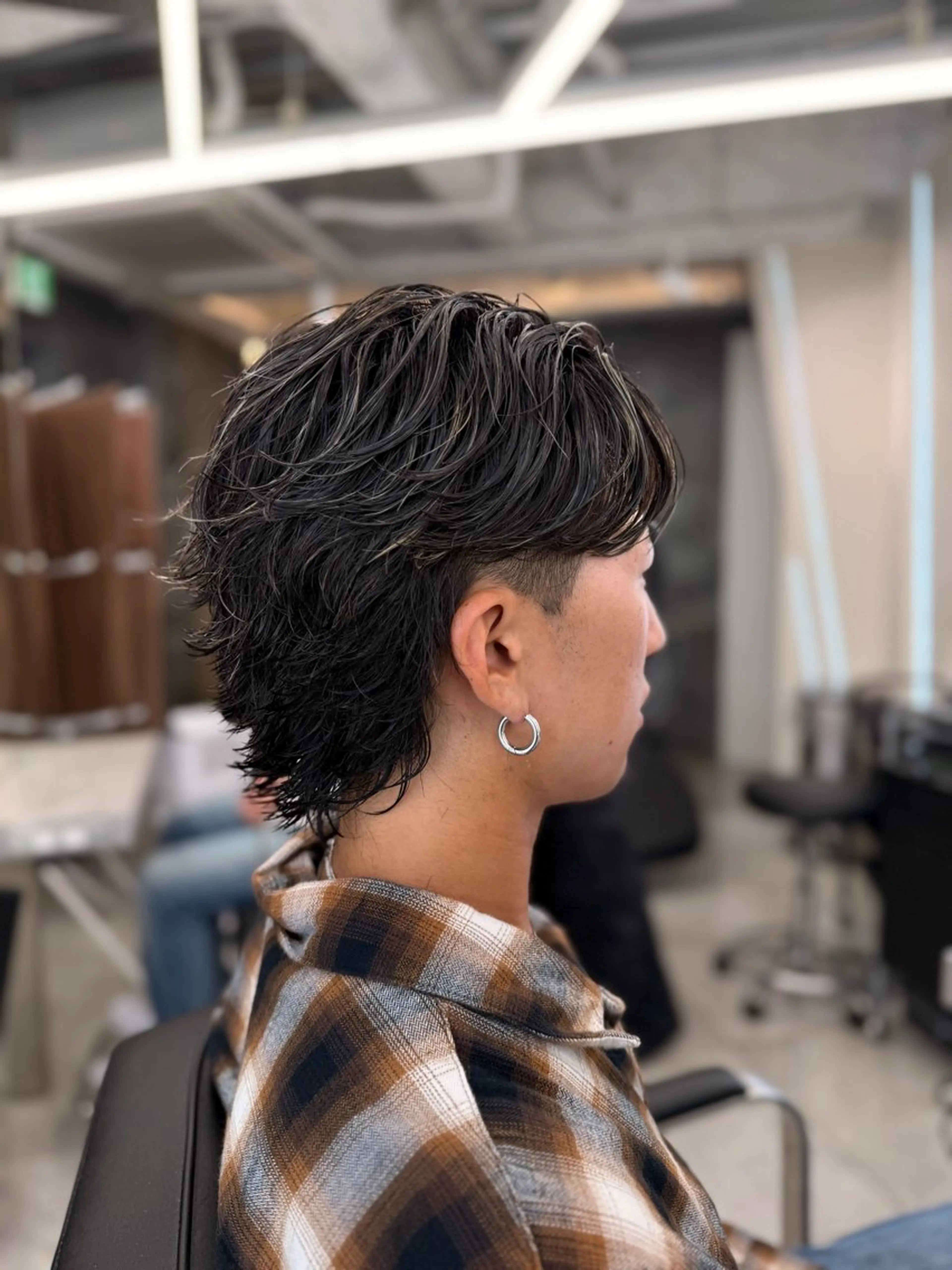 ミディアム パーマ メンズ カット パーマ メンズ特化美容師/ 四辻 凱斗のヘアスタイル