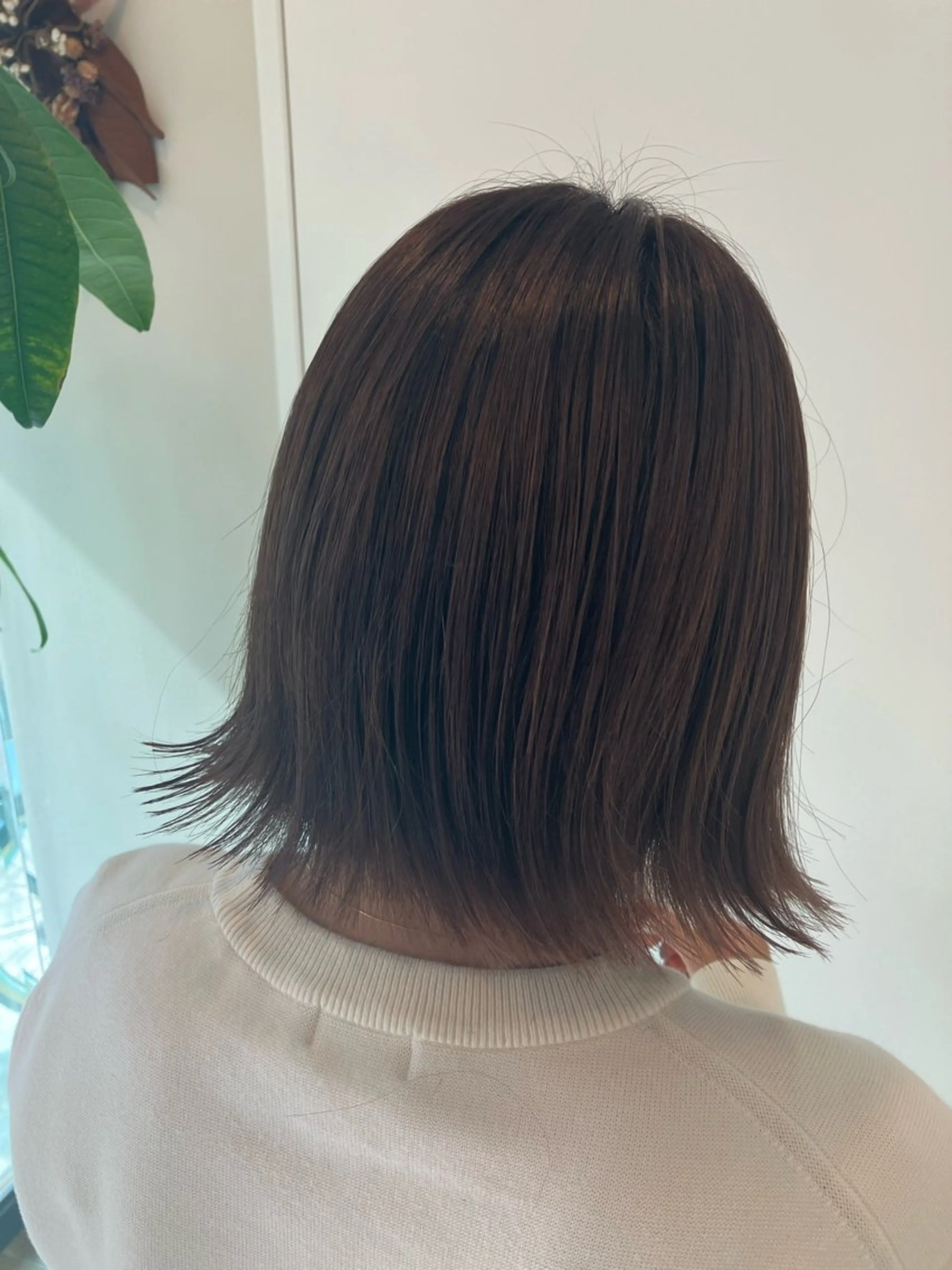 ミディアム カラー ベージュカラー パープルカラー ボブ Hair&Make Nahoのマツエク・マツパデザイン