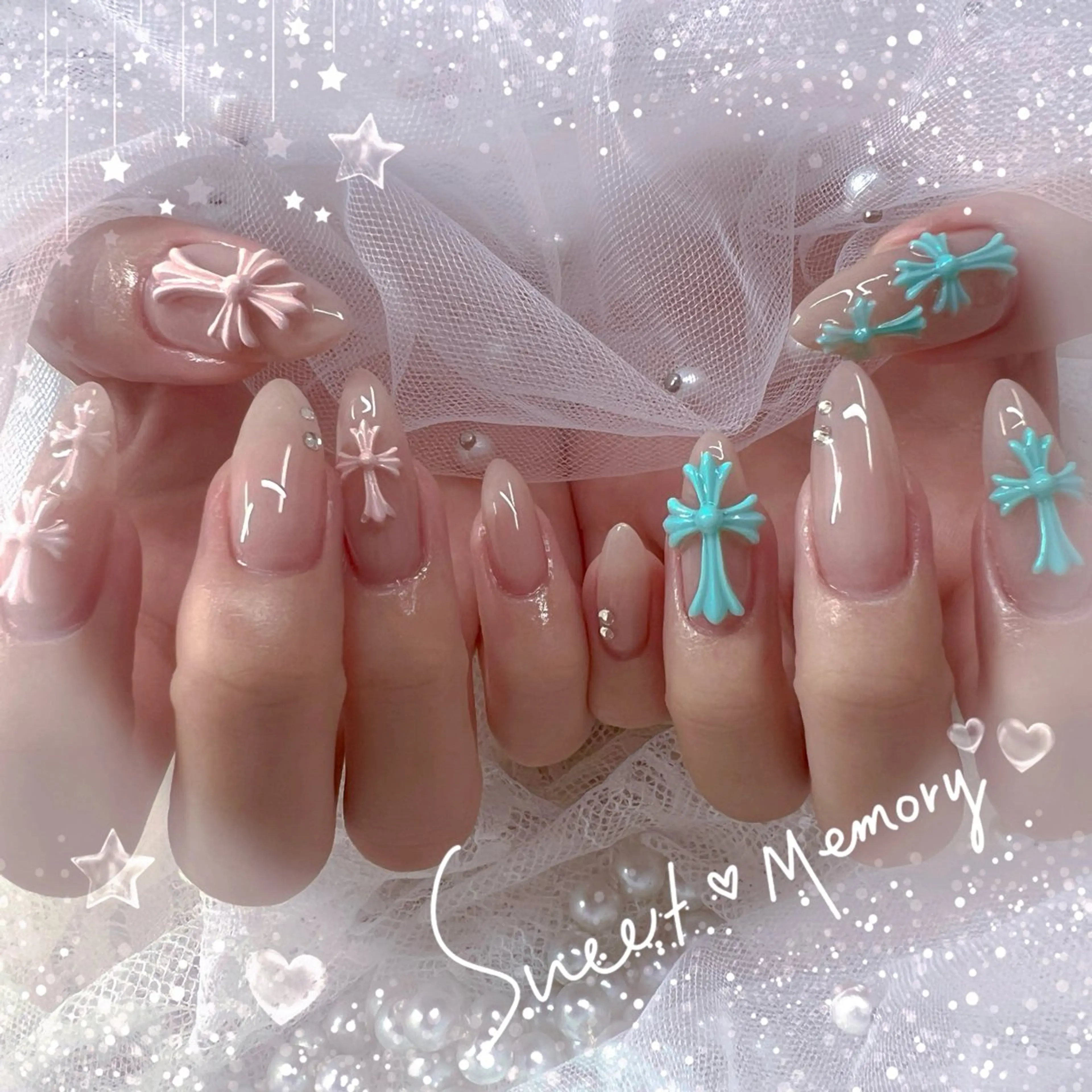 ネイル チークネイル フレンチネイル ガーリー ガラスフレンチ グラデーション ハンドネイル ハンドケア Chill Nailsalonのネイルデザイン