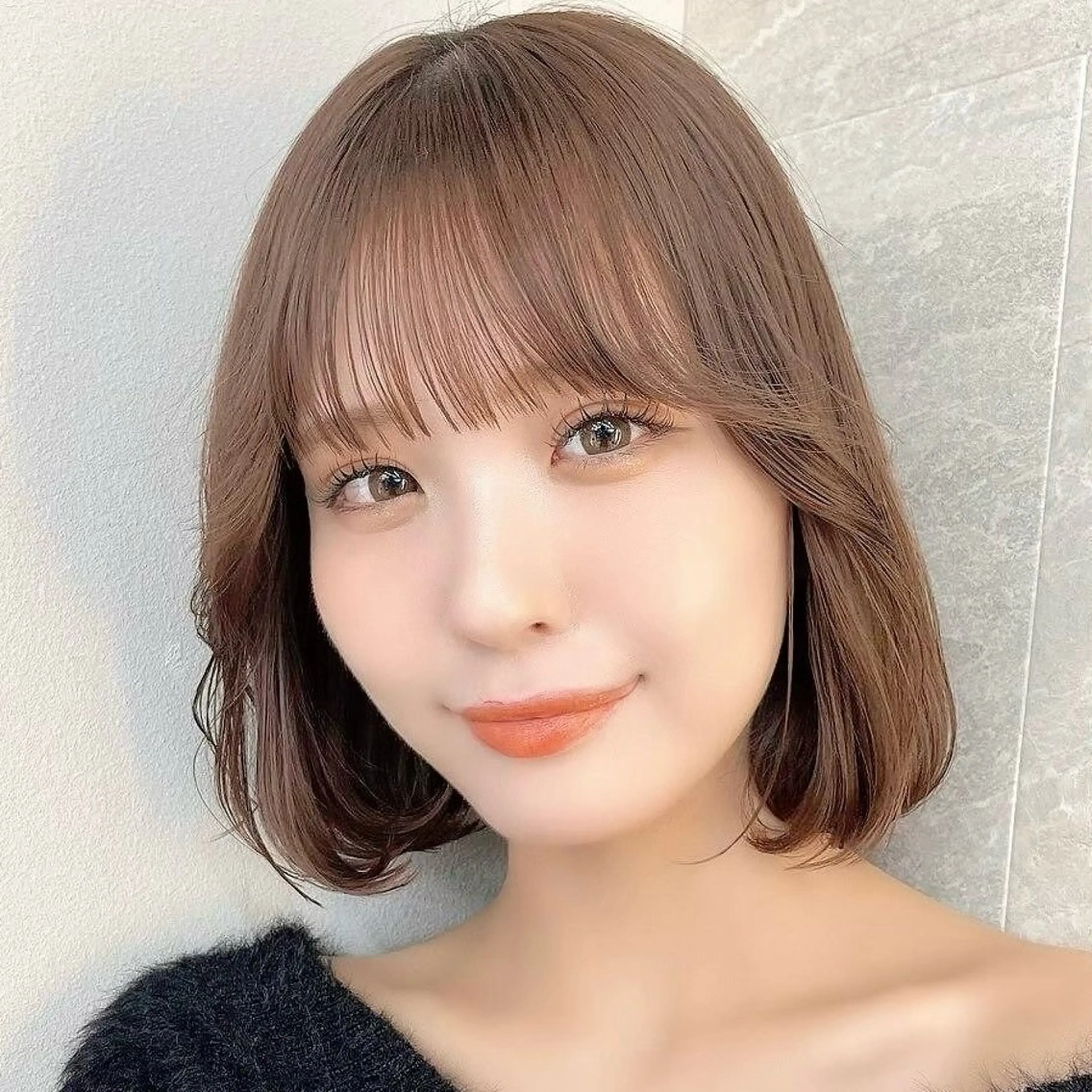 ミディアム ボブ/レイヤー/ 縮毛矯正/ 渡邊莉玖のヘアスタイル