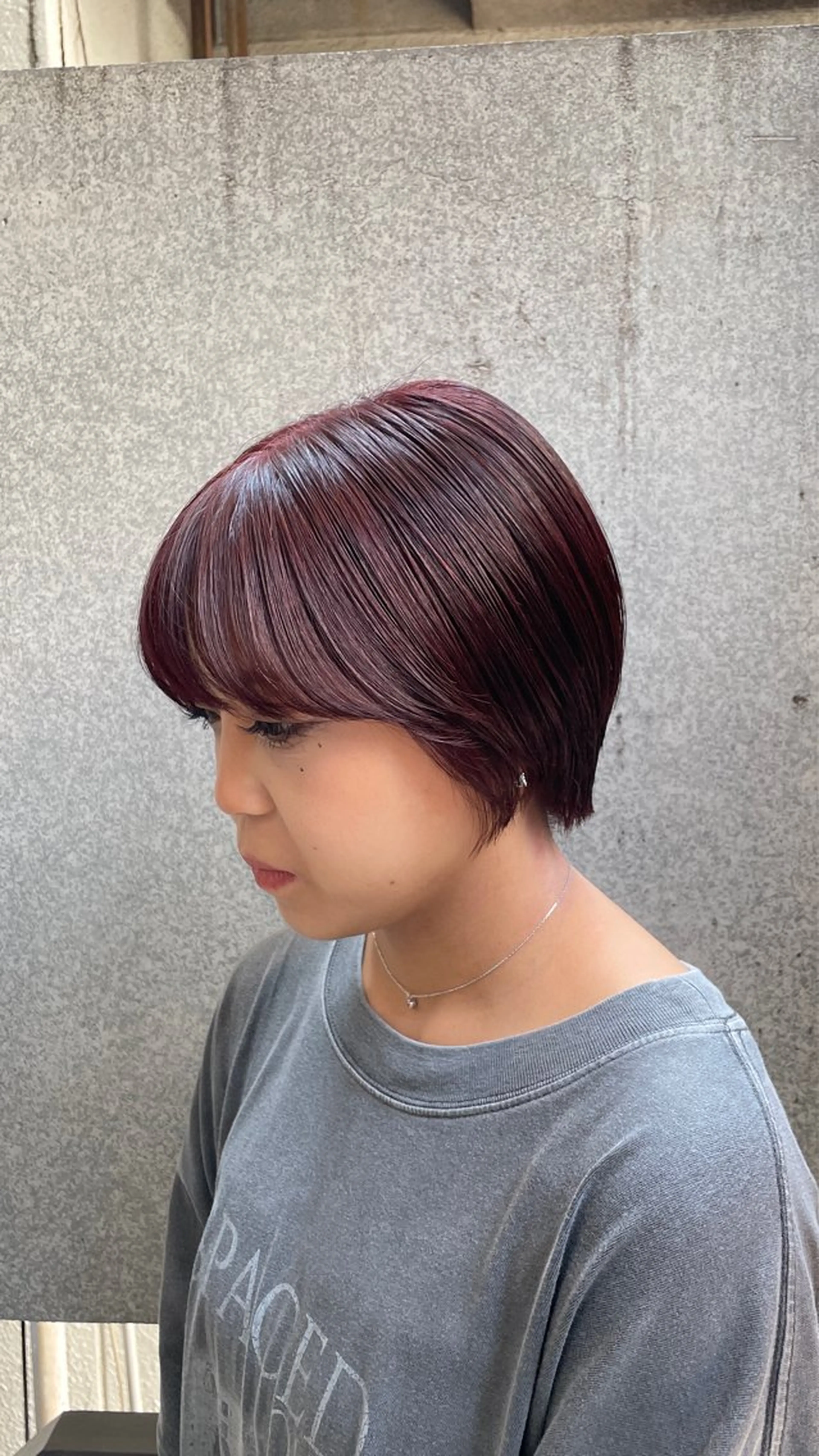 ショート カラー カット ヘッドスパ レイヤー/透けカラー アレンジ/篠崎渚彩のヘアスタイル