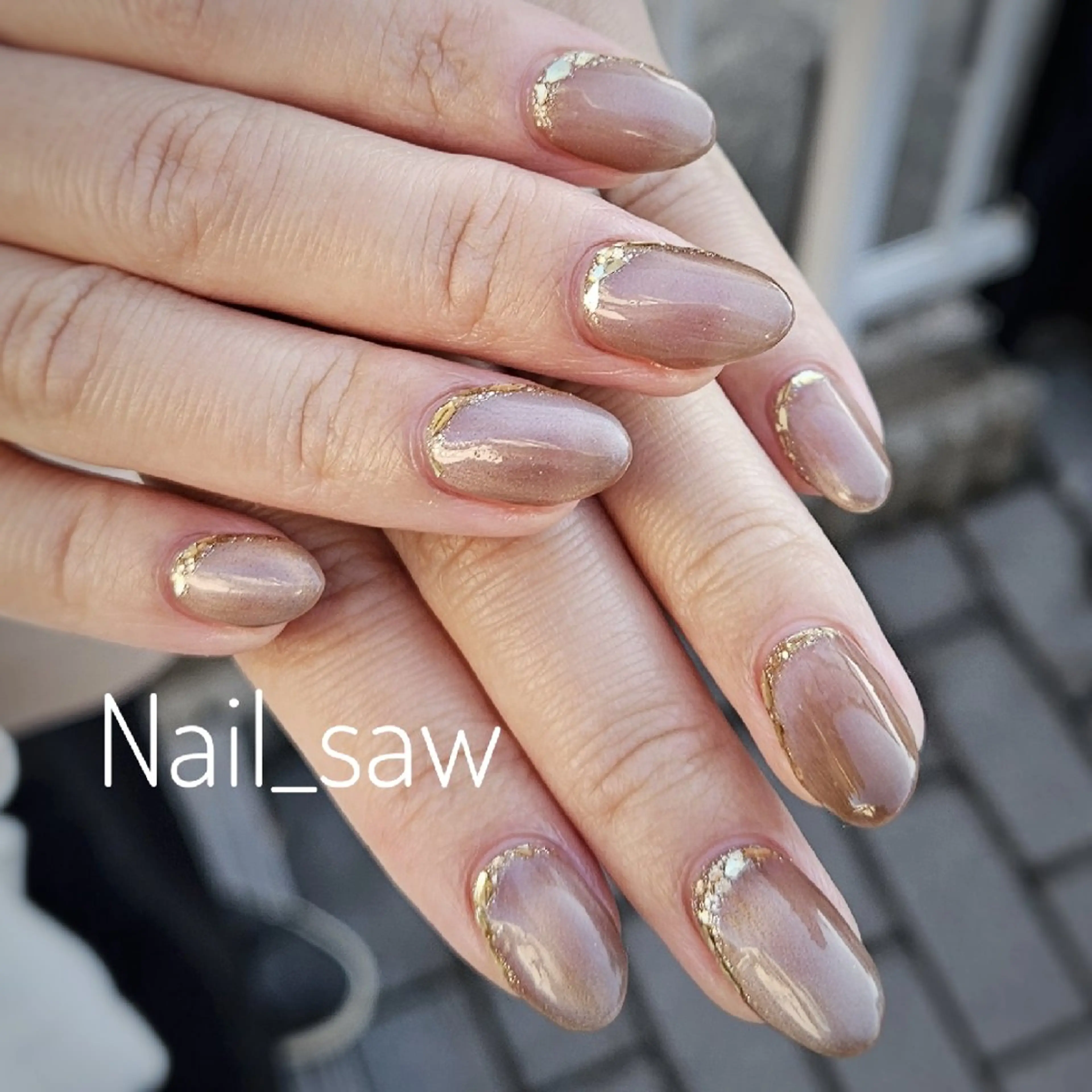 ネイル アートネイル ラメ(グリッター) マグネットネイル ハンドネイル Y. Saoriのネイルデザイン