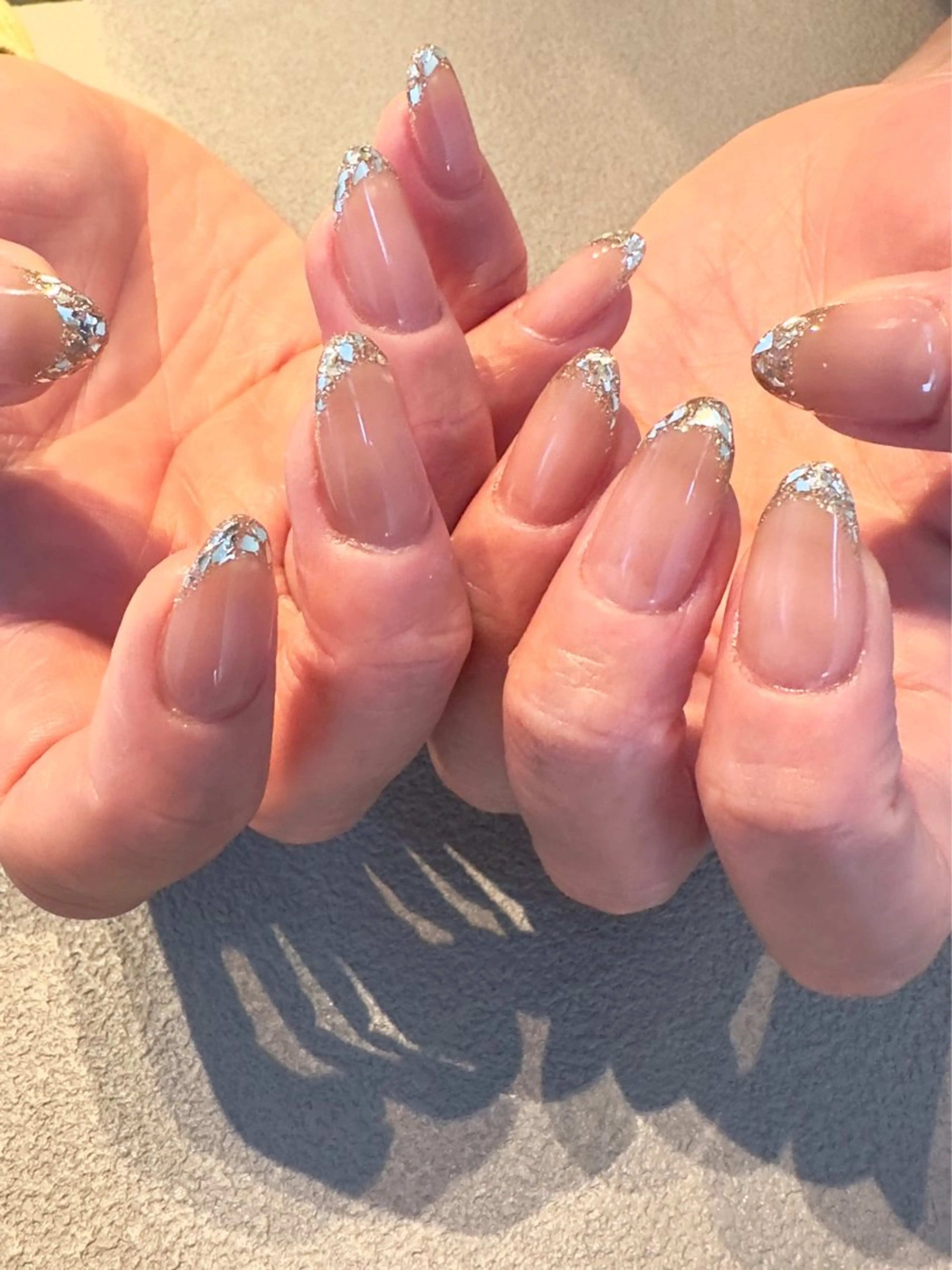 ネイル フレンチネイル ガラスフレンチ ワンカラーネイル ハンドネイル Baden Nail ﾊﾞ-ﾃﾞﾝ ﾈｲﾙのネイルデザイン