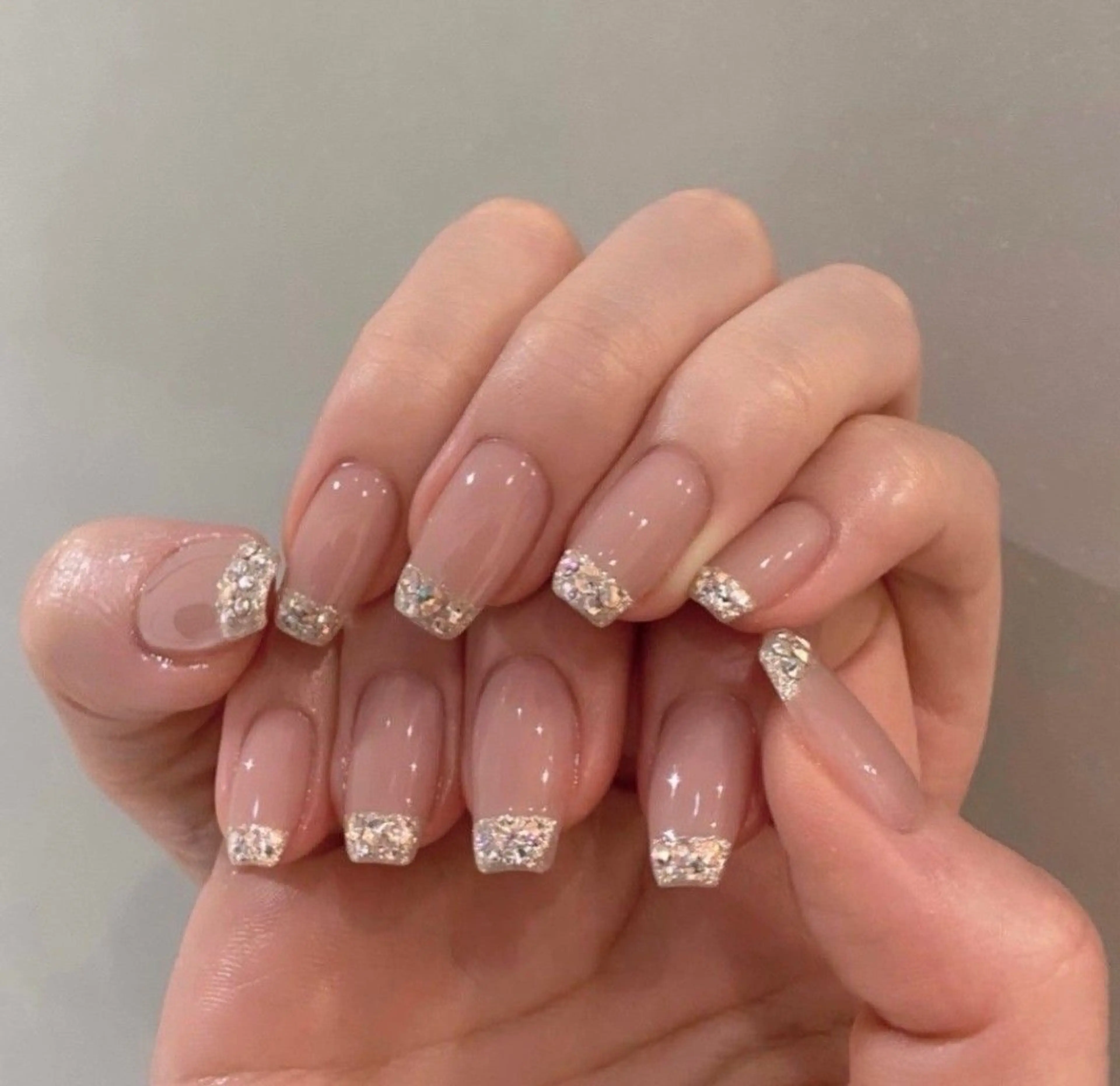 ネイル 韓国ネイル 持ち込み ニュアンスネイル ネイルチップ 冬ネイル ハンドネイル LISA ANA.CHUOのネイルデザイン