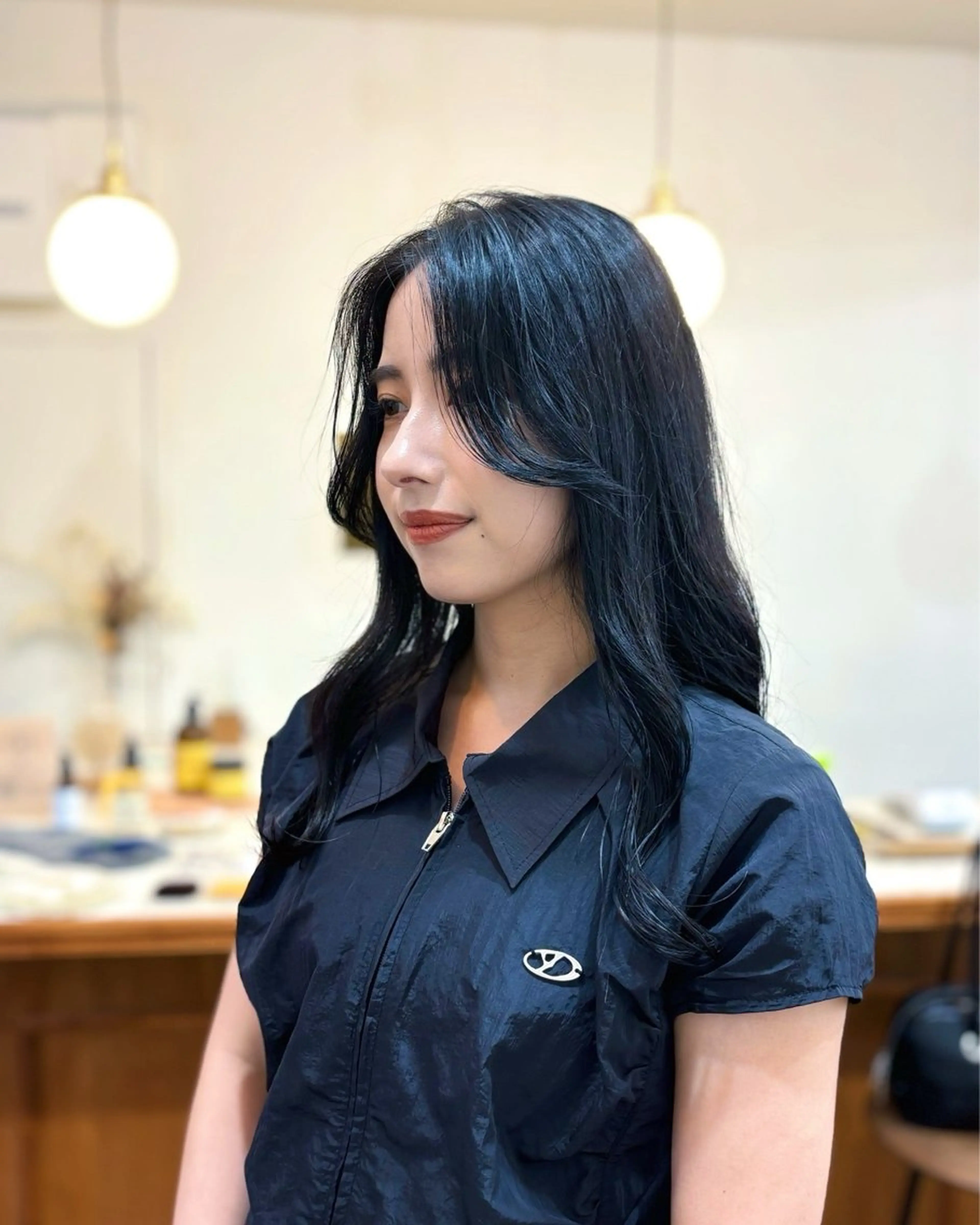 ロング カラー 黒髪 ブルーカラー ブルーブラック トリートメント カット ヘアカラー トリートメント ayano🫧 《CIEN》のヘアスタイル