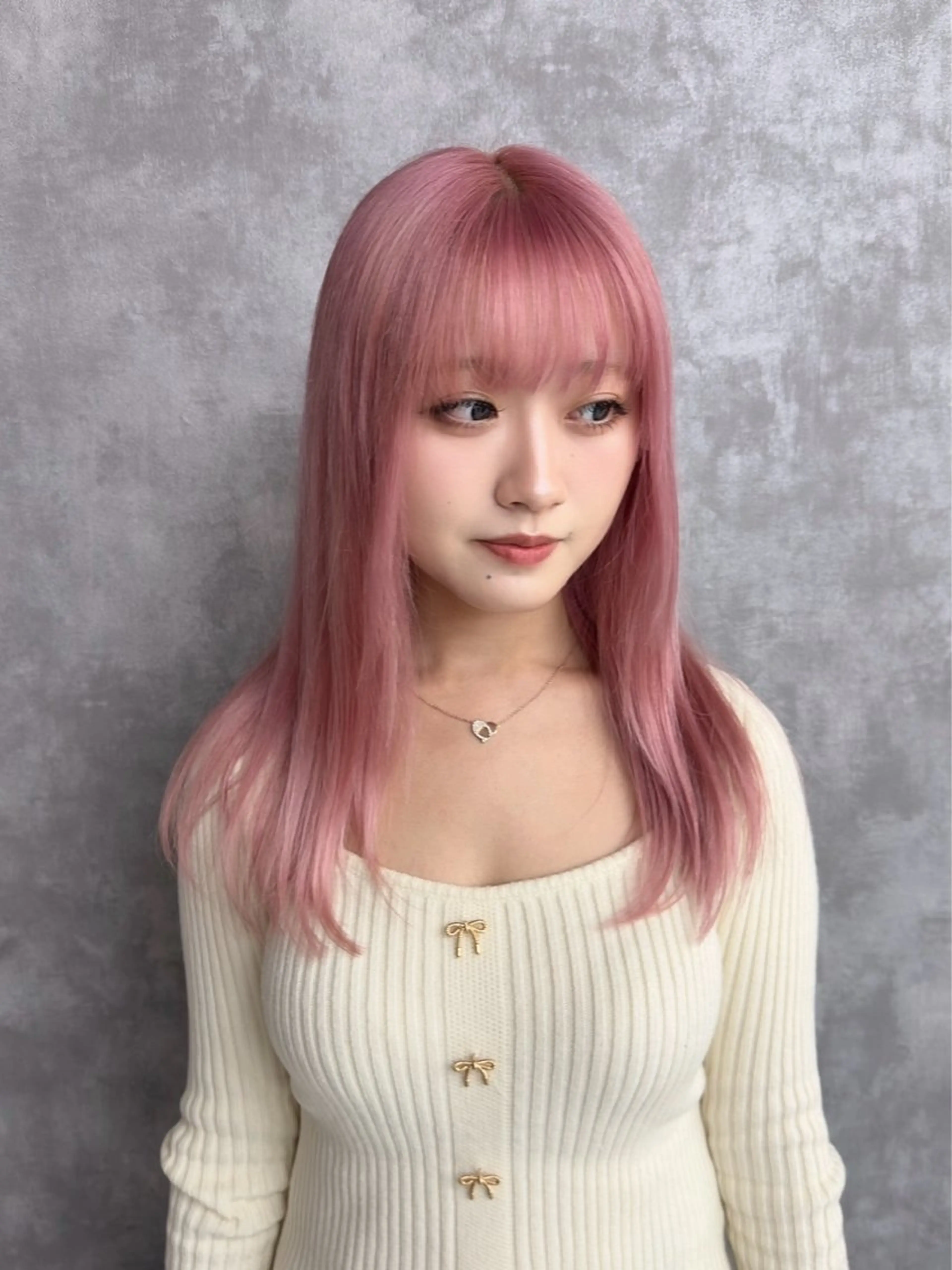 セミロング ヘアカラー トリートメント 🤍ムラ修正ブリーチ 🤍原宿/YUUのヘアスタイル