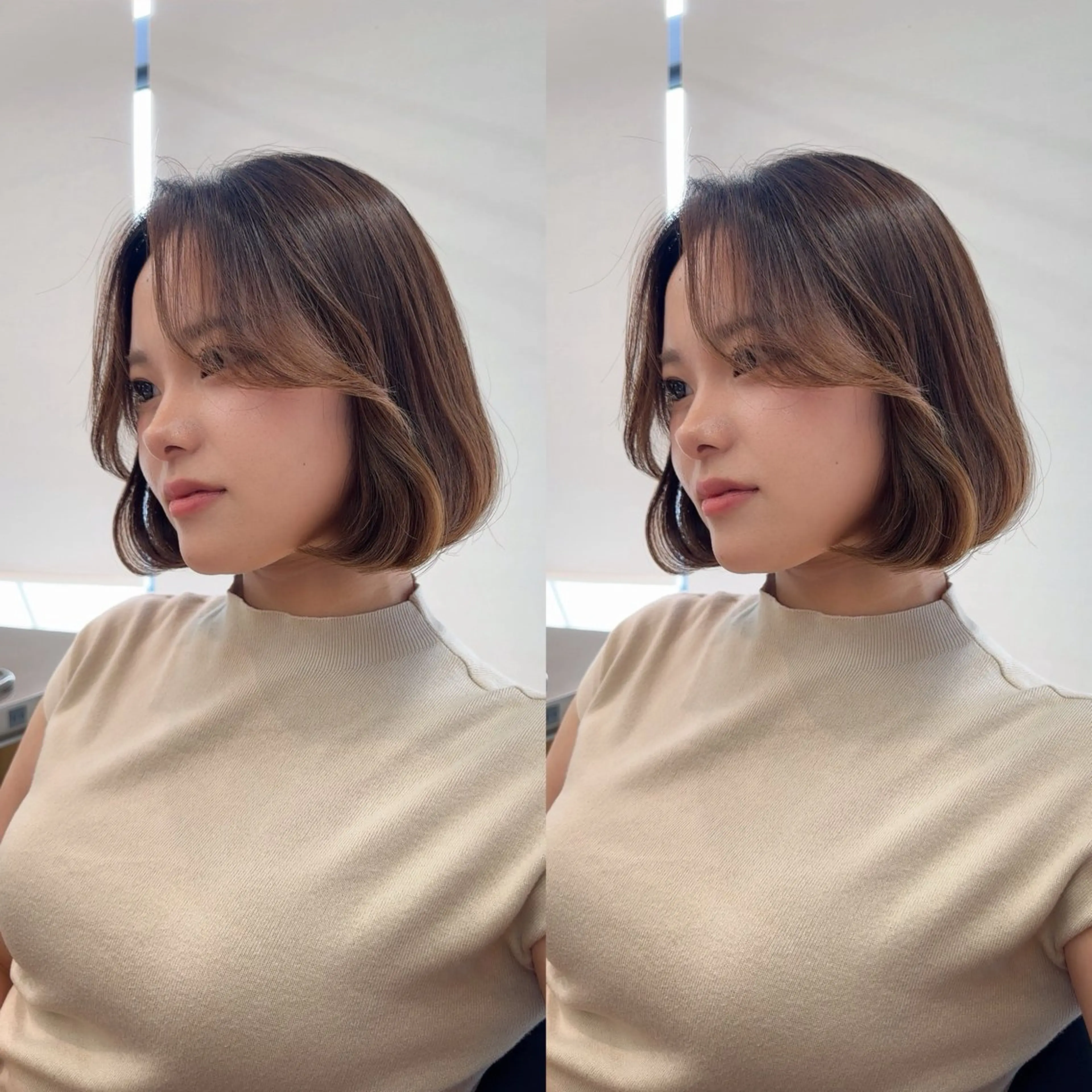 ミディアム カット 縮毛矯正 トリートメント ✨髪質改善特化✨副 店長椎葉信乃介のヘアスタイル