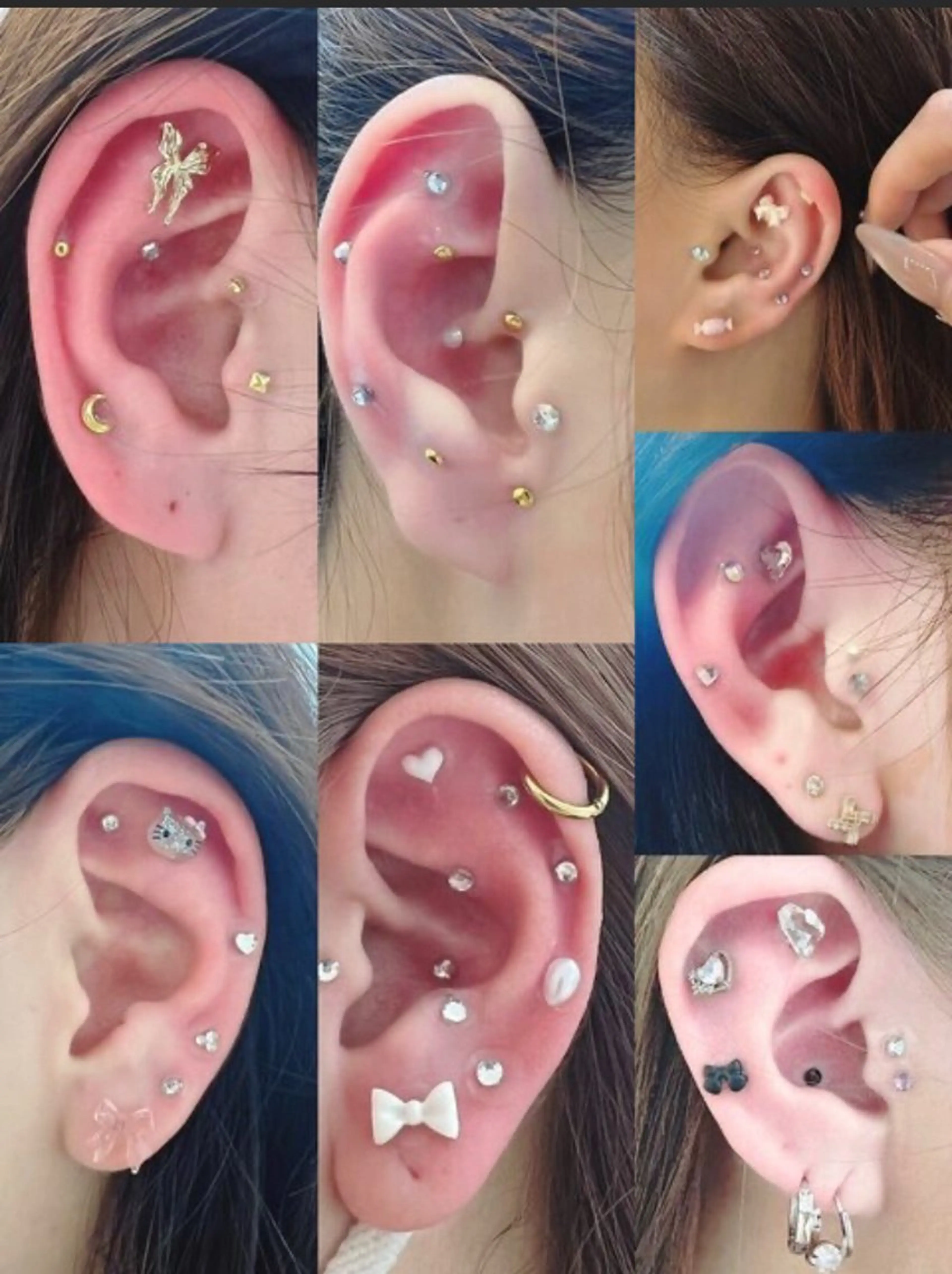 最新/SNSで話題!耳ツボジュエリー両耳15粒★ ¥4000の写真